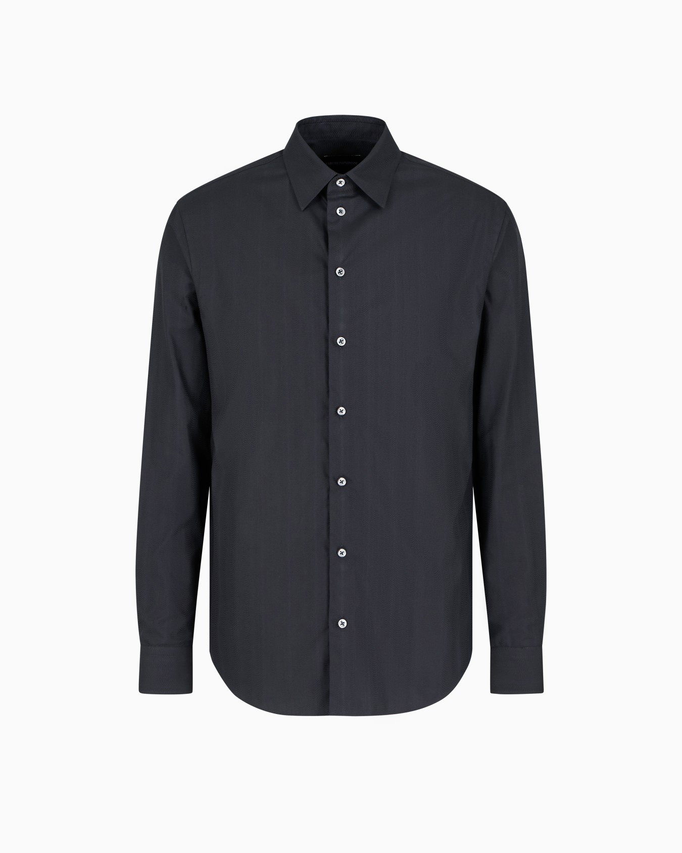 Wave motif jacquard cotton shirt Slide 0