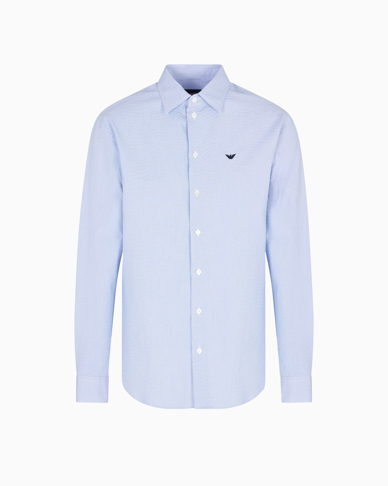 Seersucker-finish jacquard cotton shirt Slide 0
