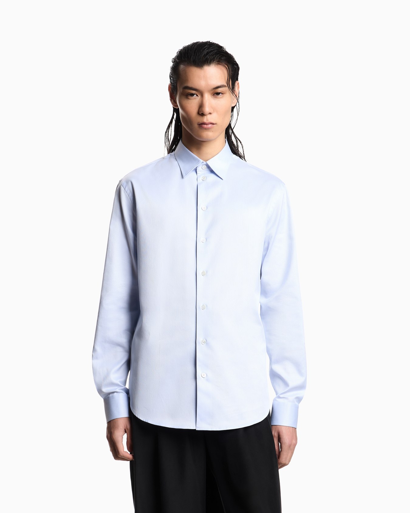 Shirt in micro-armure chintz fabric Slide 3