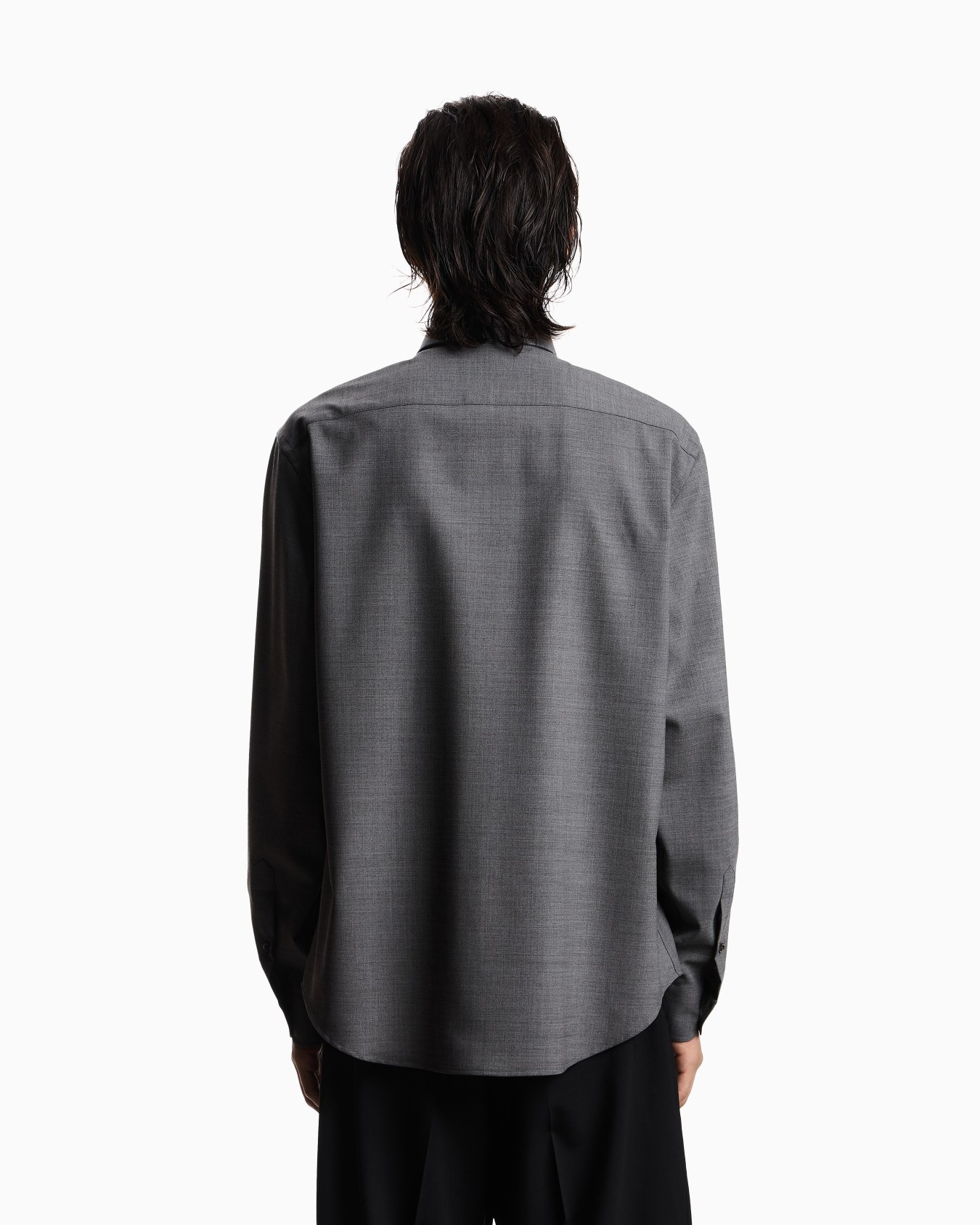 Soft finish virgin wool canvas shirt Slide 2