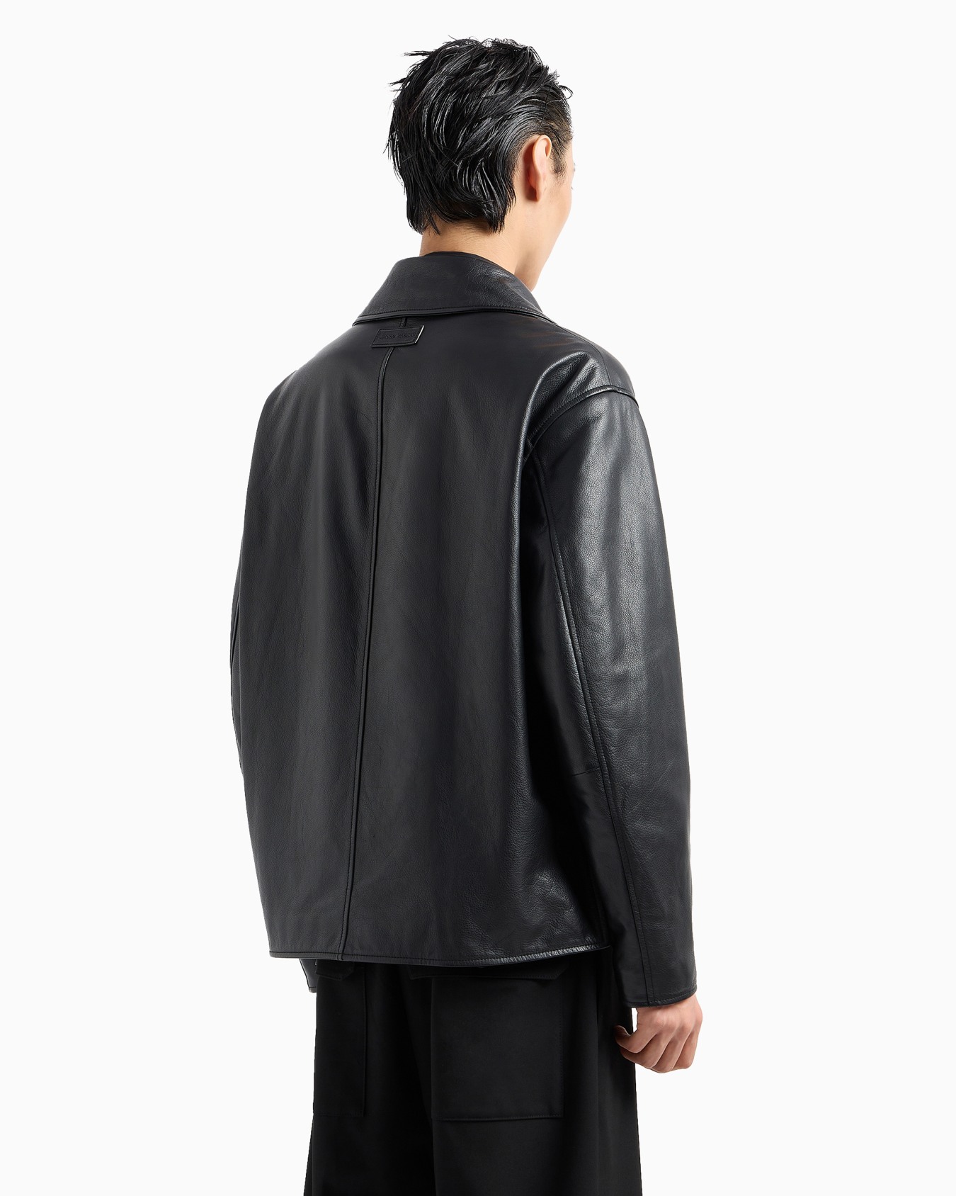 Chaqueta biker de napa gruesa de becerro Diapositiva 3