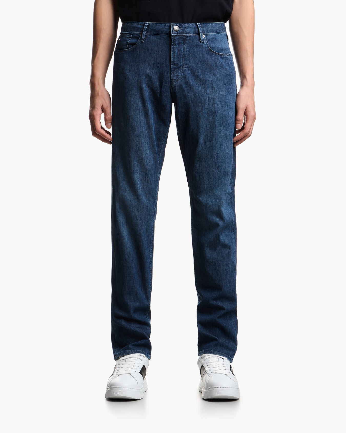 J06 slim-fit, lightly worn-look 8-oz denim jeans Slide 3