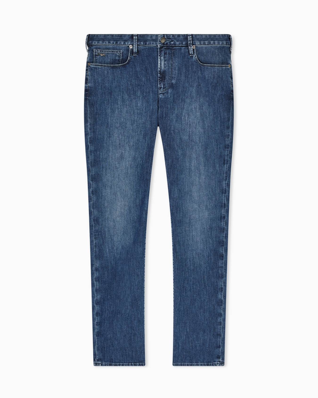 J06 slim-fit, lightly worn-look 8-oz denim jeans Slide 0