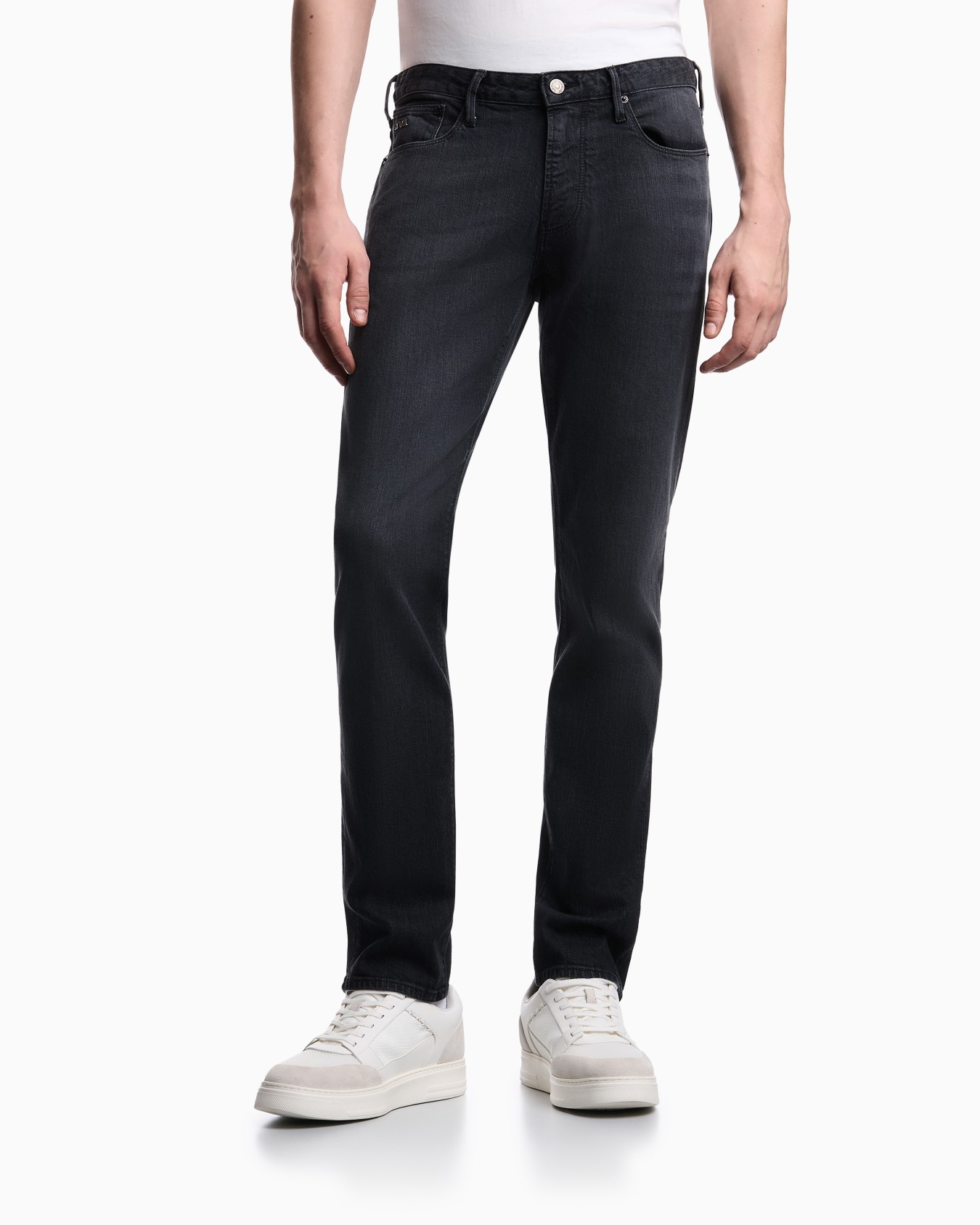 J06 slim-fit jeans in stretch denim with streaks Slide 2