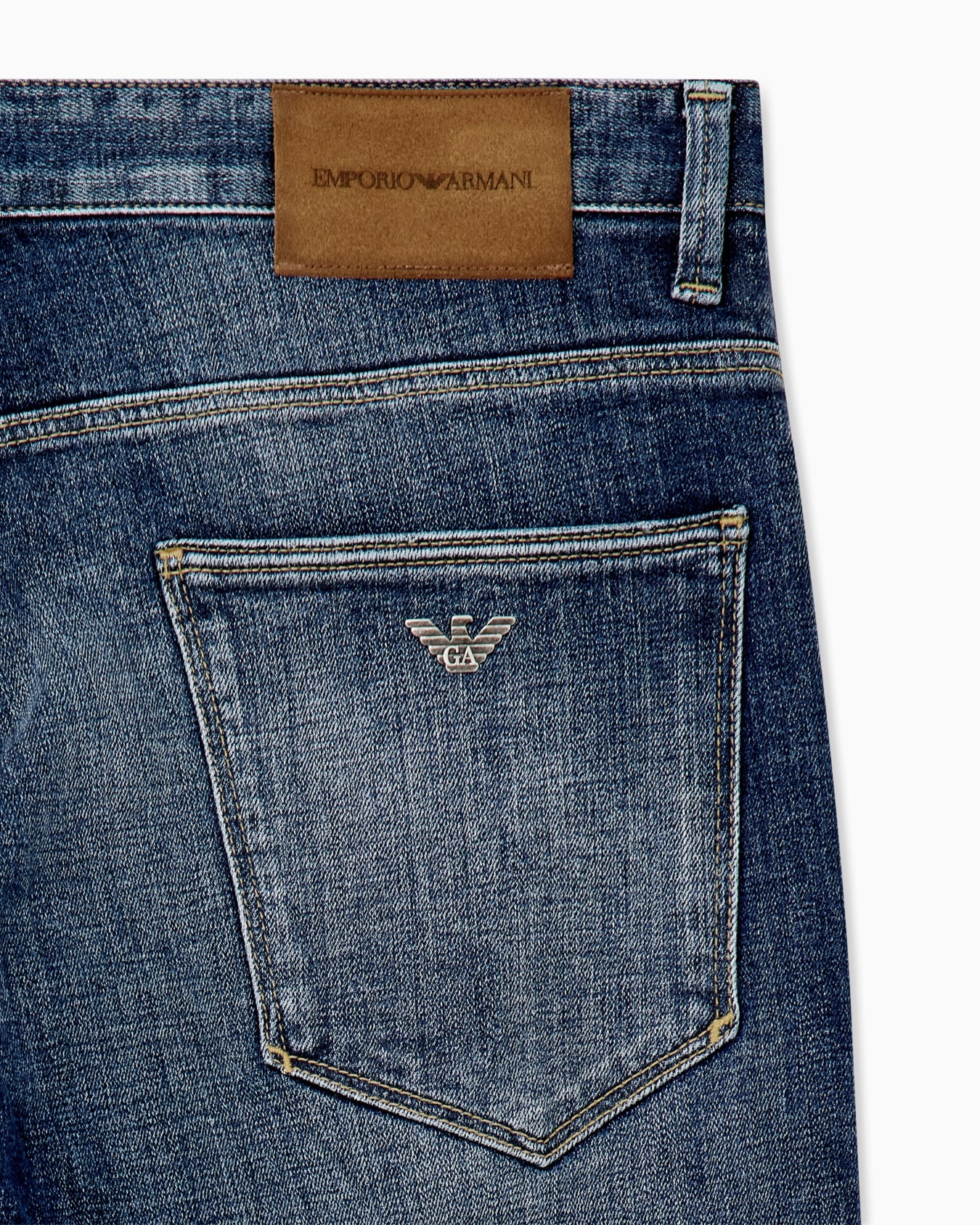 Slim-fit five-pocket jeans in distressed stretch denim Slide 4