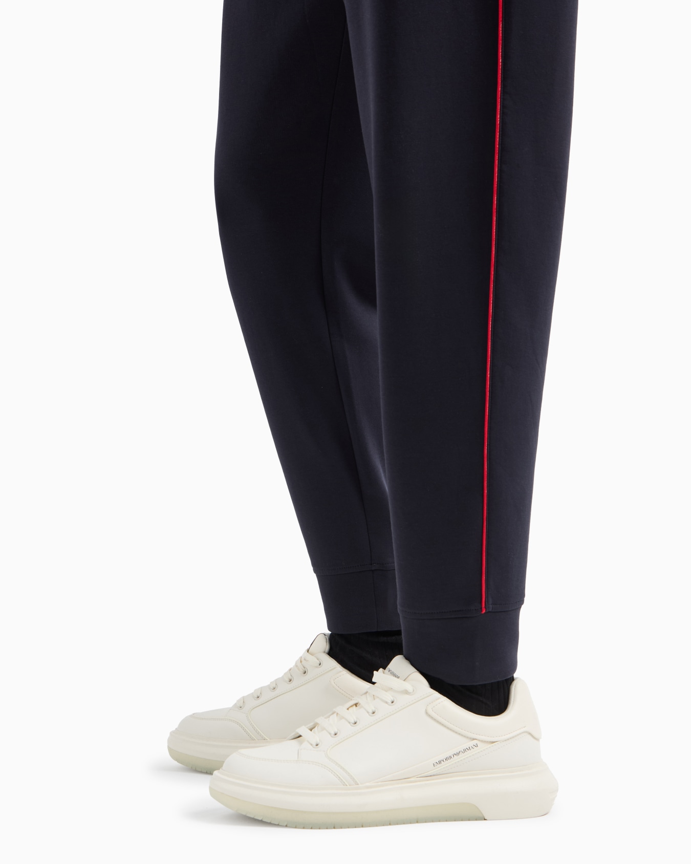 Pantalones de chándal en punto con ribete Diapositiva 4