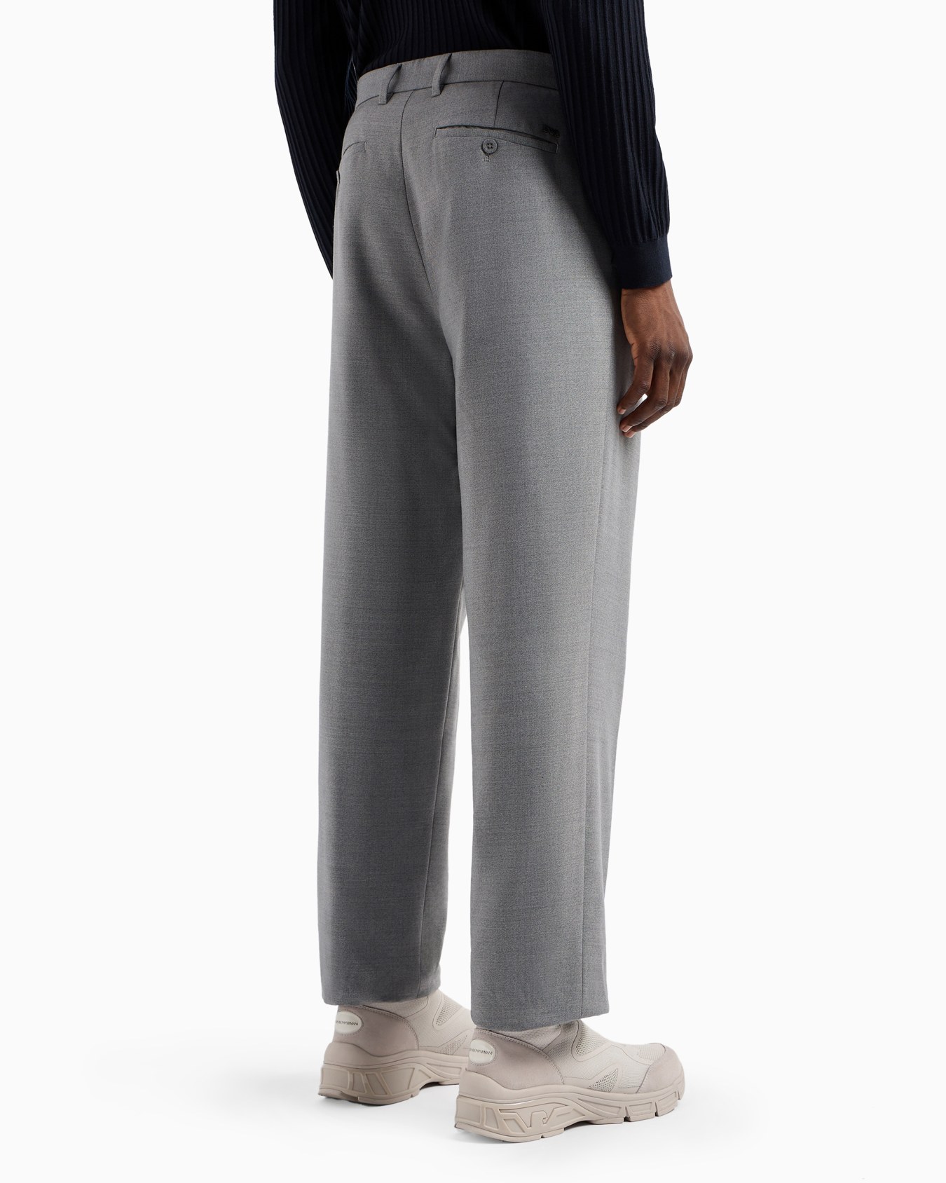 Travel Essential virgin wool-blend trousers with pleats Slide 3