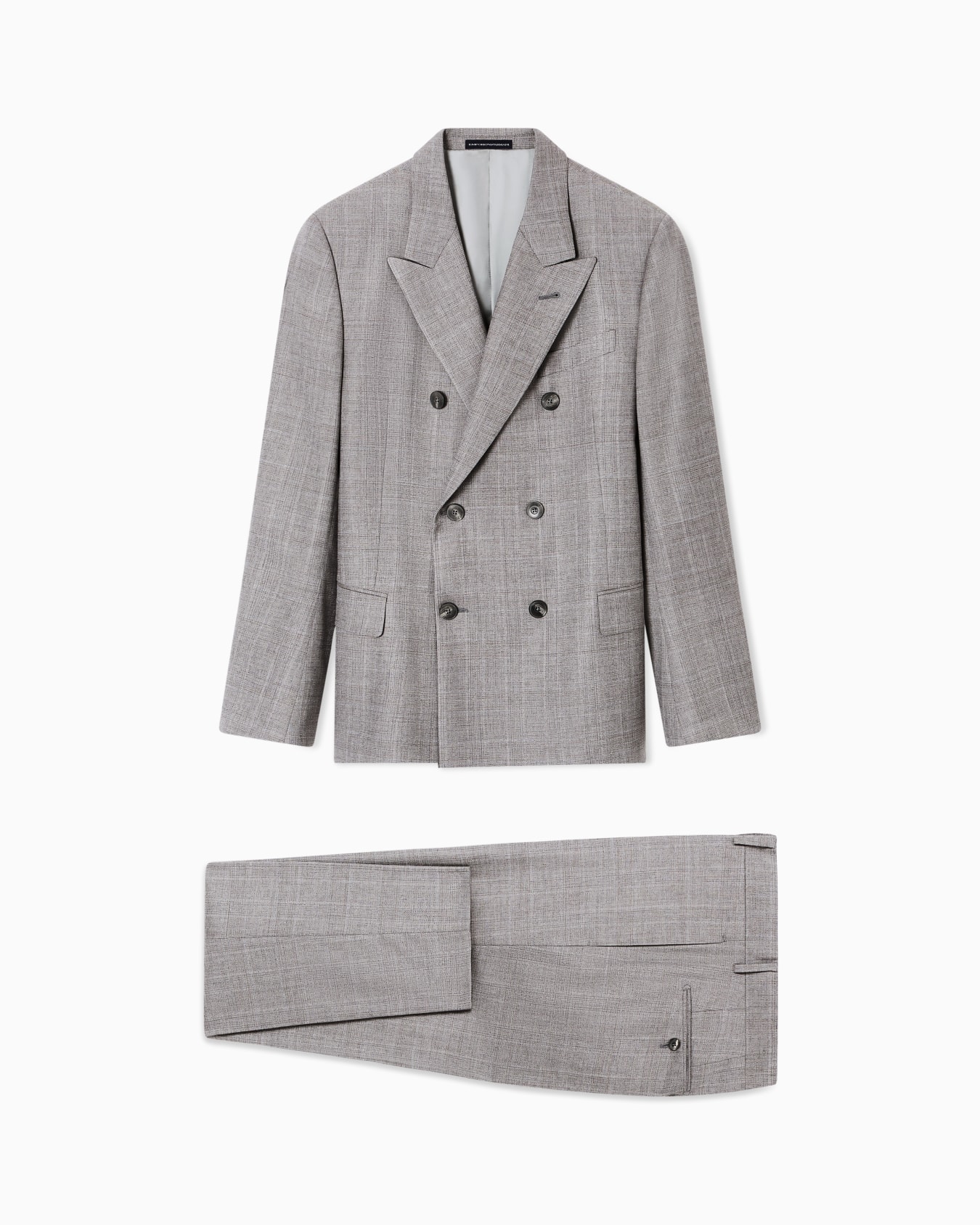 Muted Prince of Wales check mouliné wool suit Slide 0