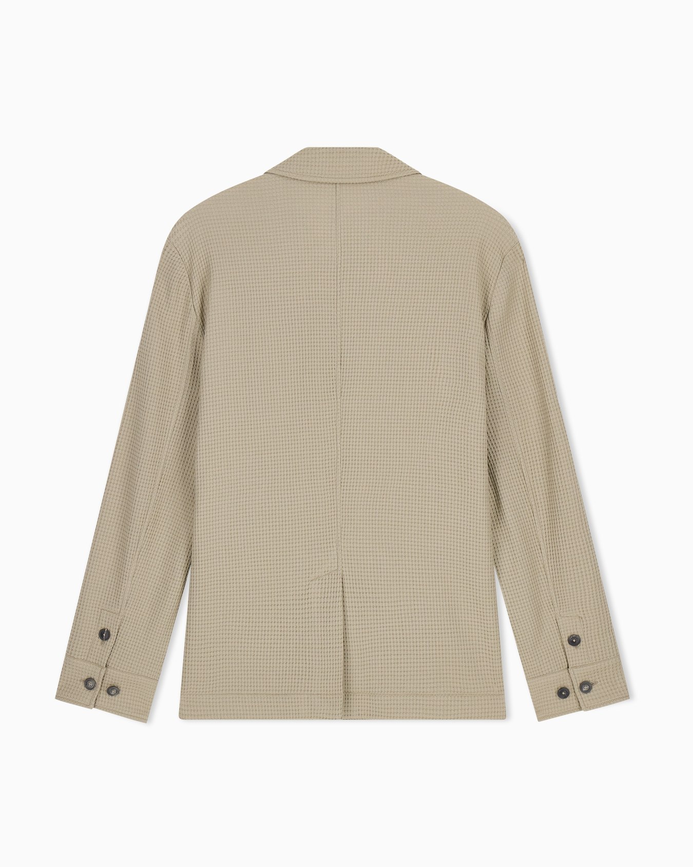 3D waffle-effect wool-jersey zip-up jacket Slide 3