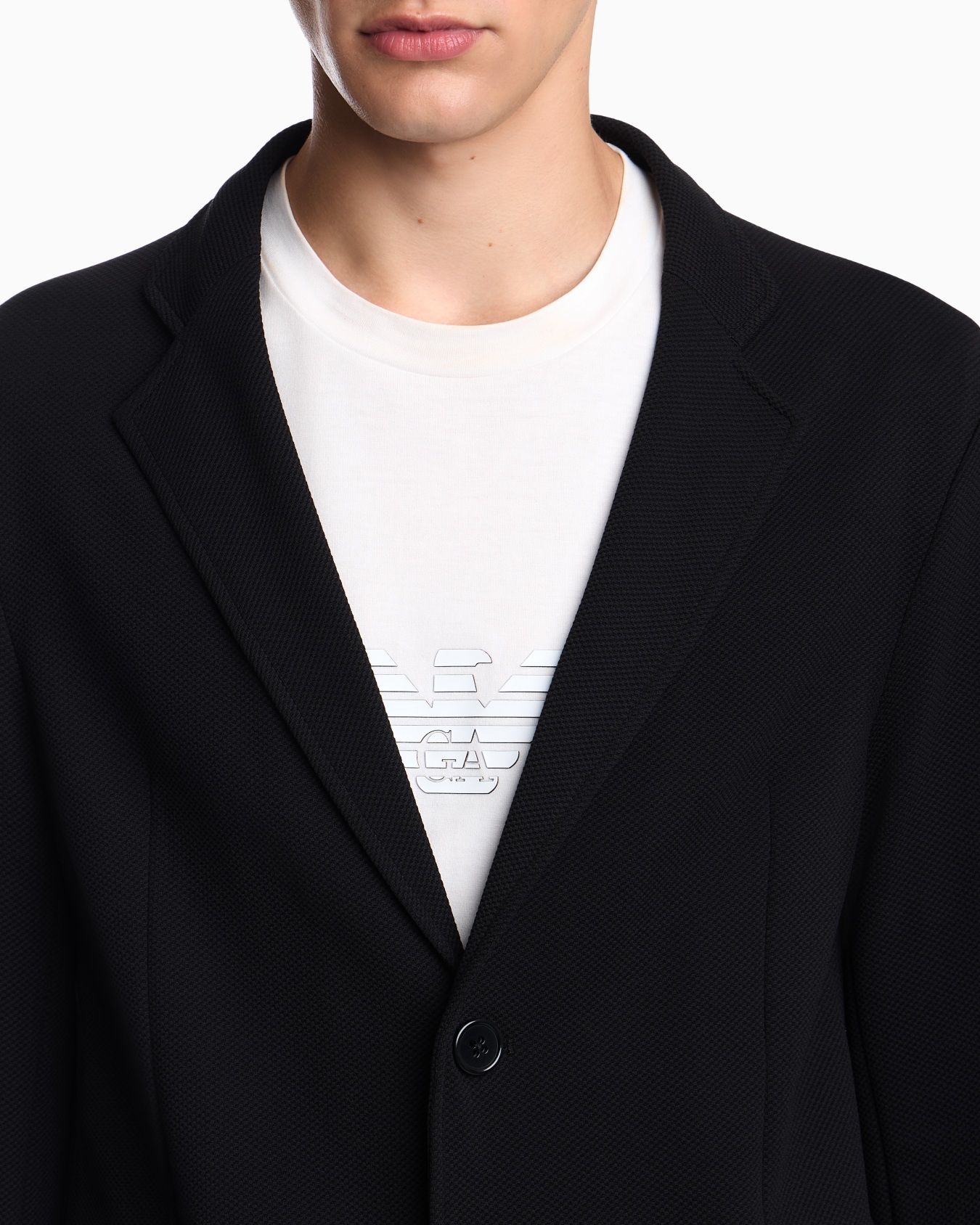 Blazer in techno jersey piquet with regular fit Slide 6