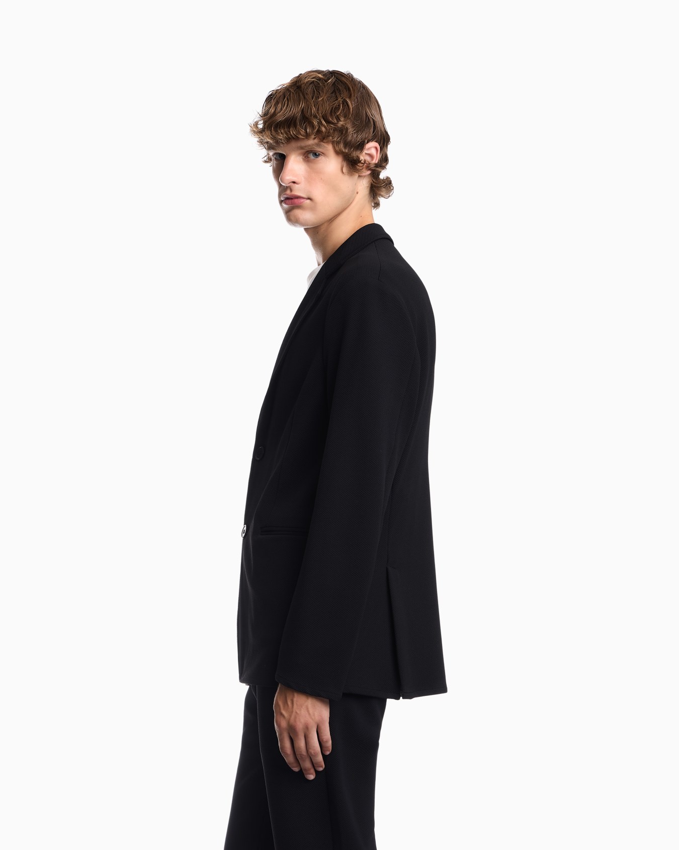 Blazer in techno jersey piquet with regular fit Slide 7