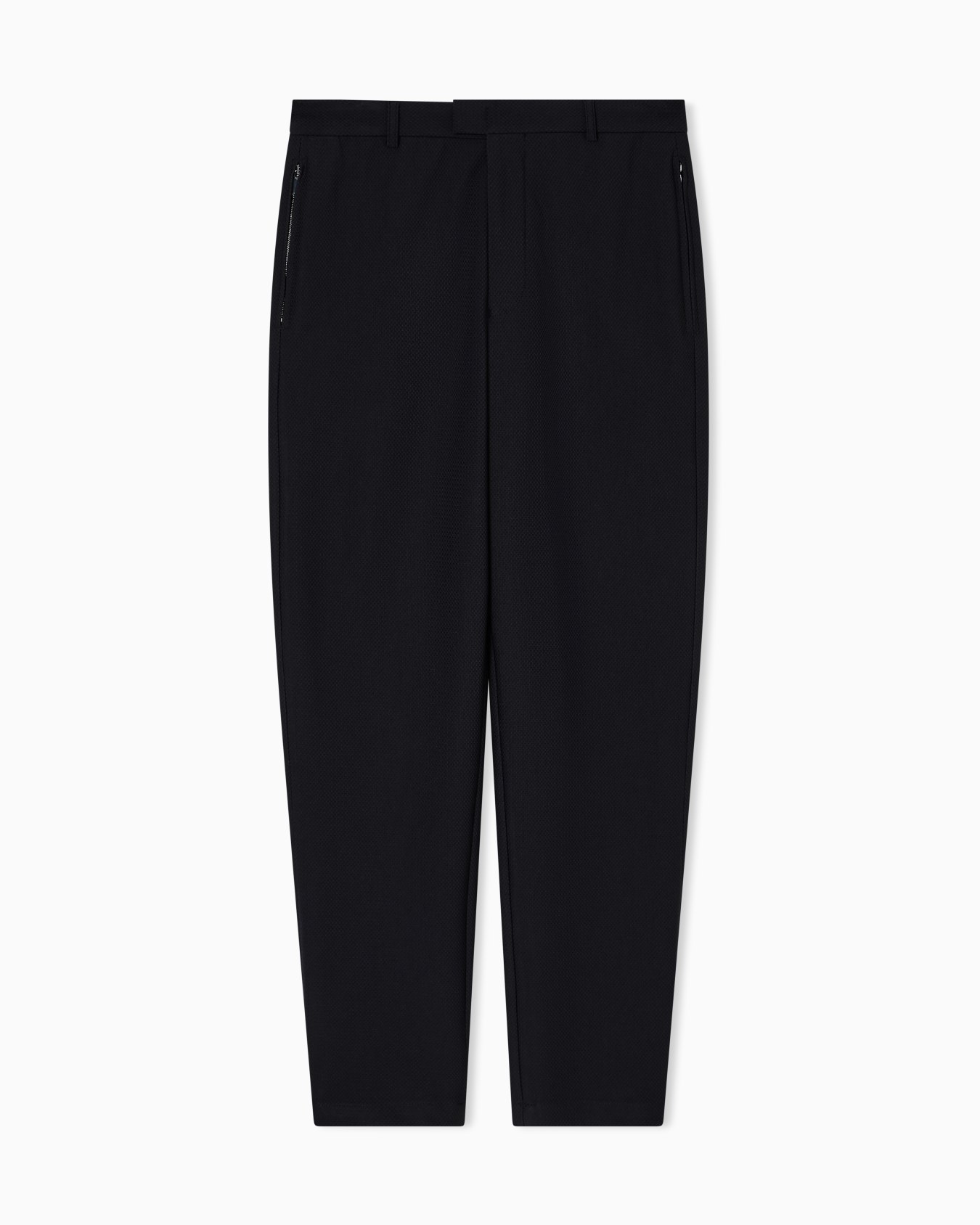 Technical jersey trousers with 3D-effect micro texture Slide 0