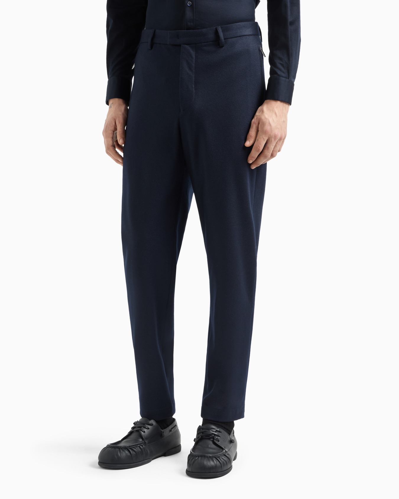 Ultra-light compact-jersey knit trousers Slide 1