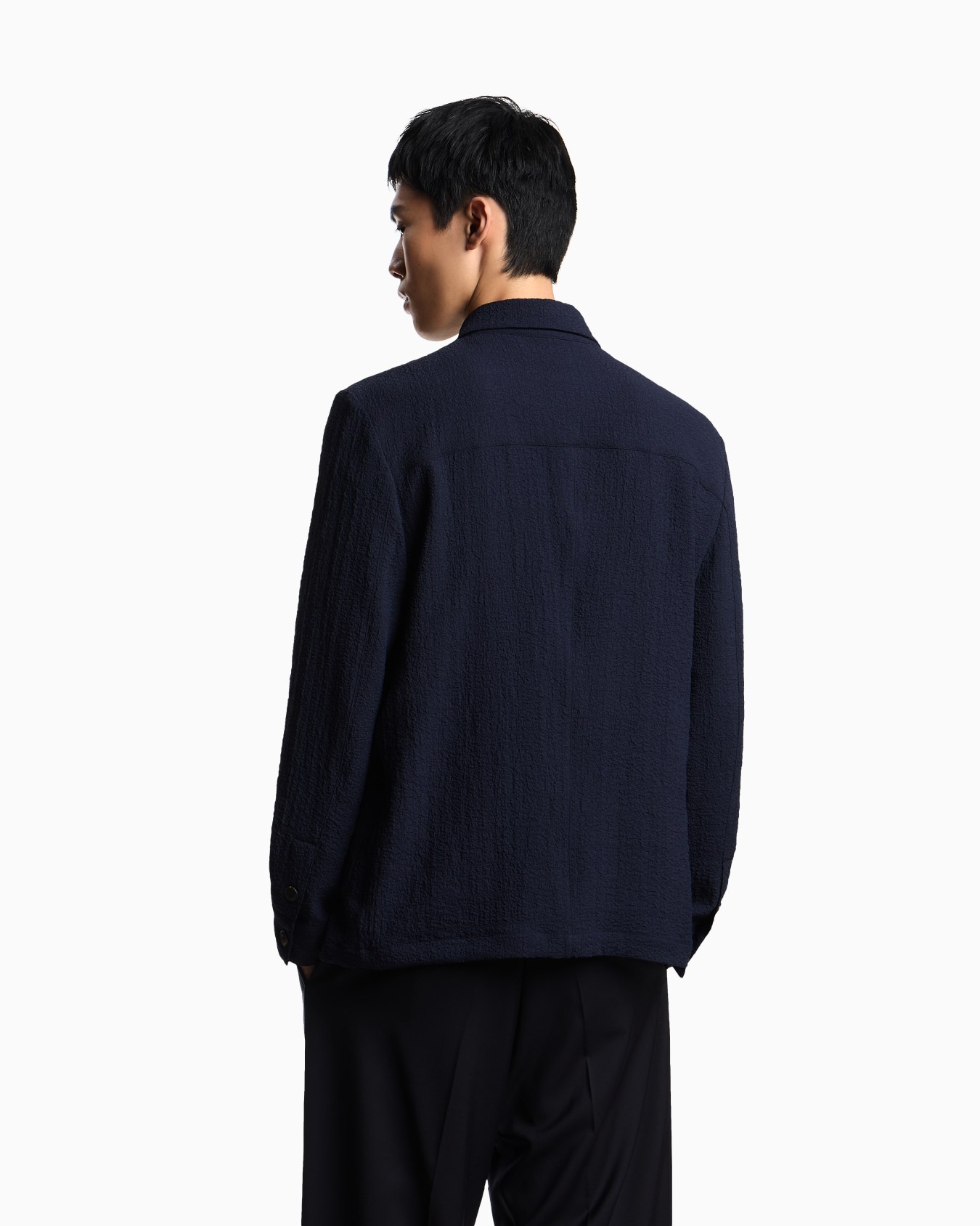 Veste chemise en tissu seersucker technique Diapositive 3