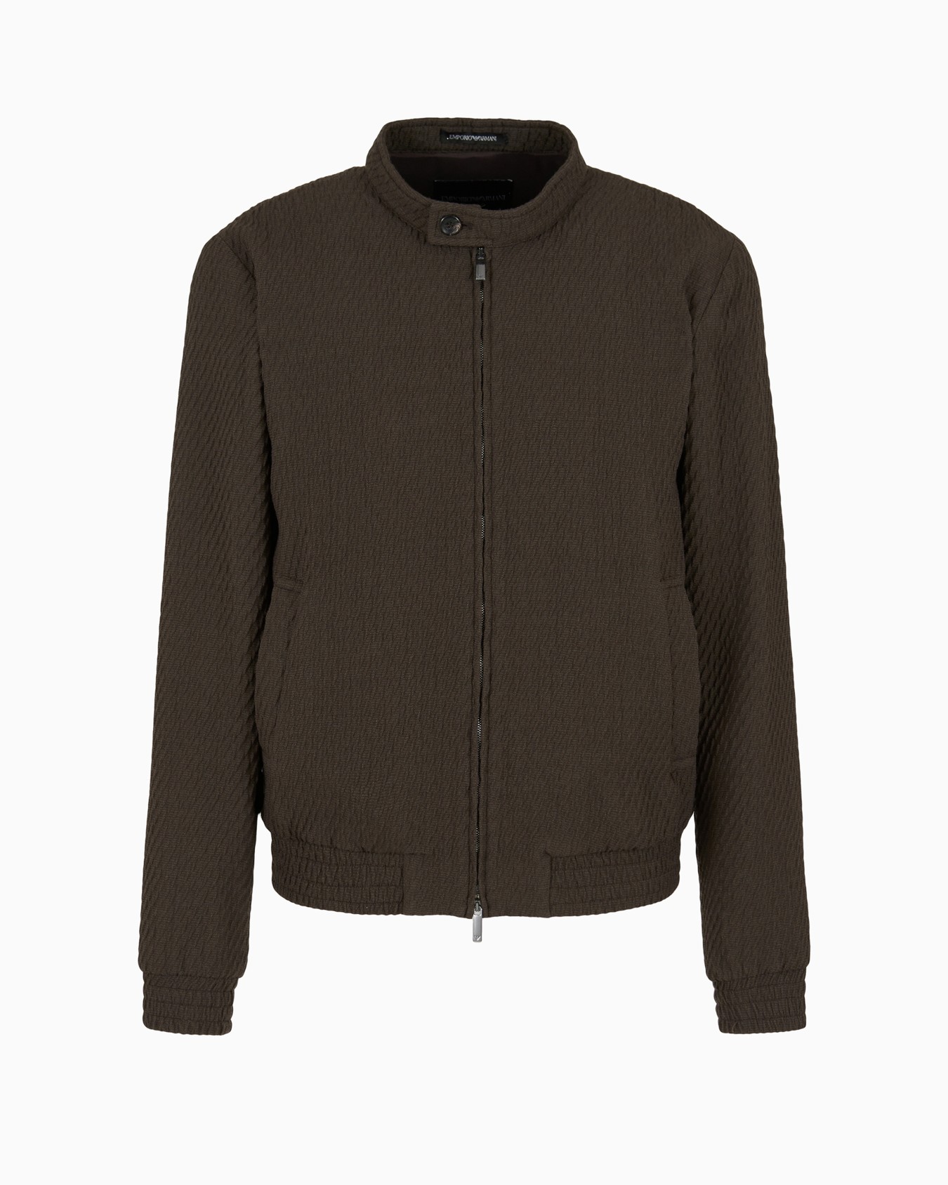 Blouson in 3D-effect virgin-wool stretch jersey knit Slide 0