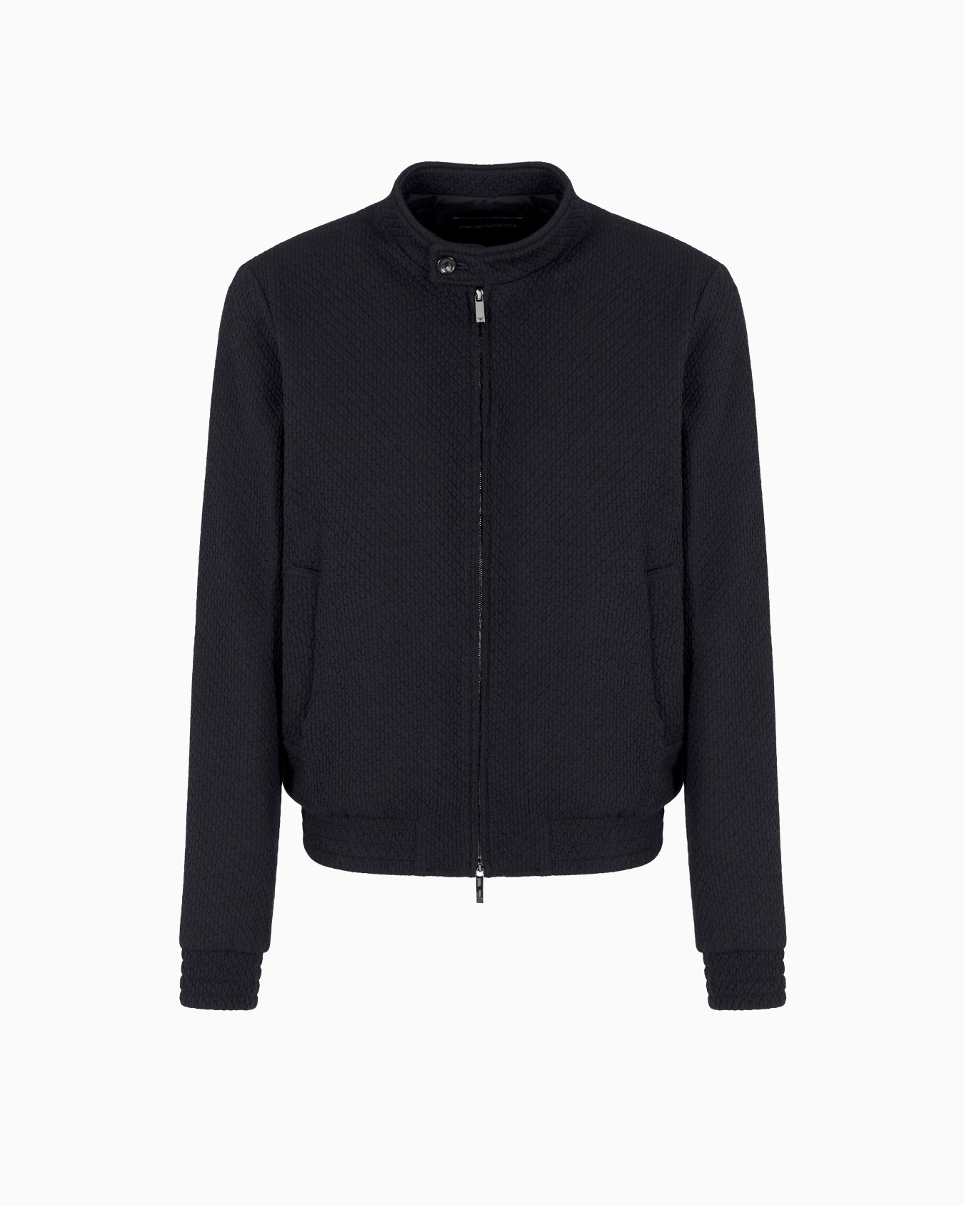 Blouson en maille stretch de jersey mélange laine effet 3D Diapositive 0