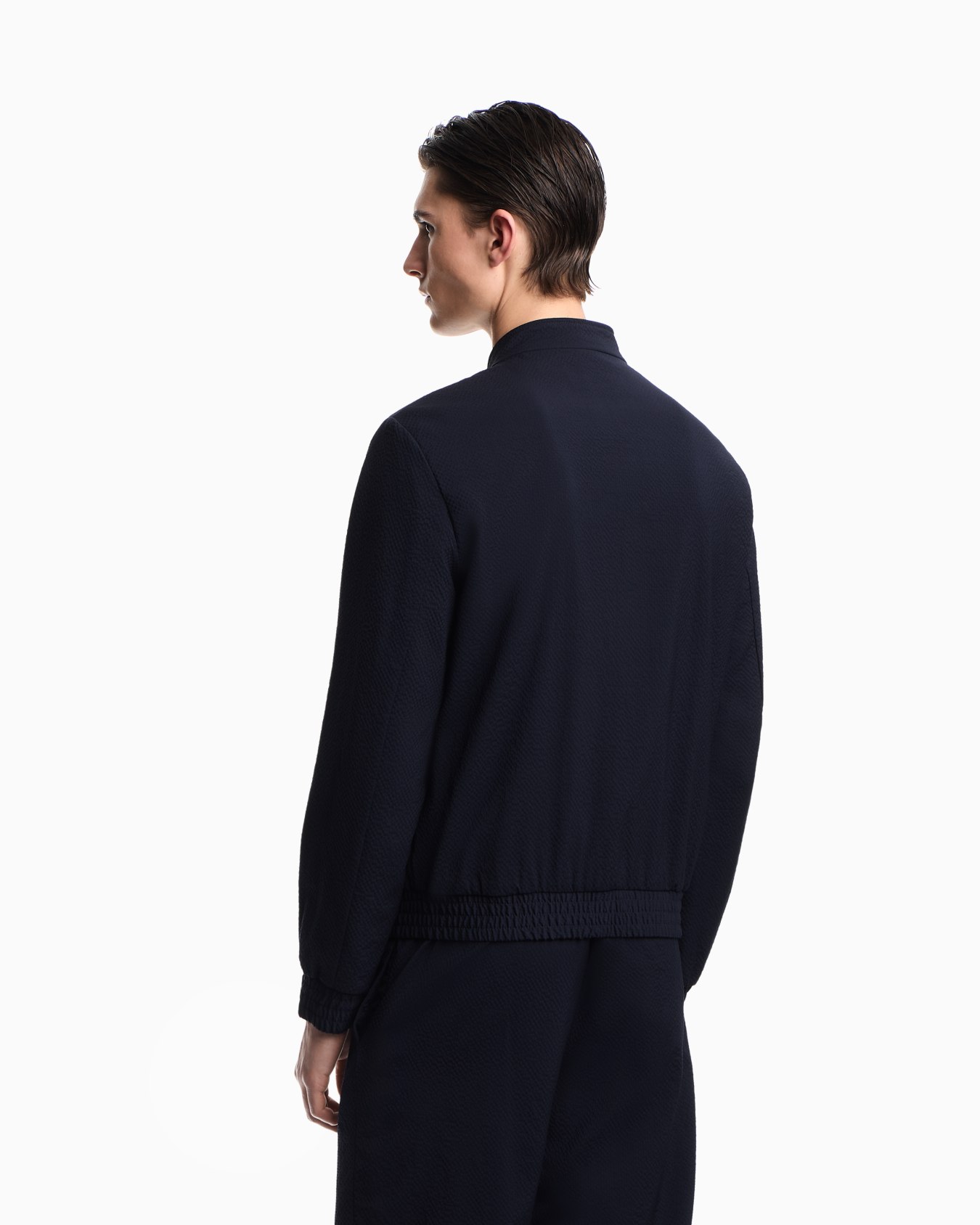 Light wool stretch seersucker blouson Slide 3