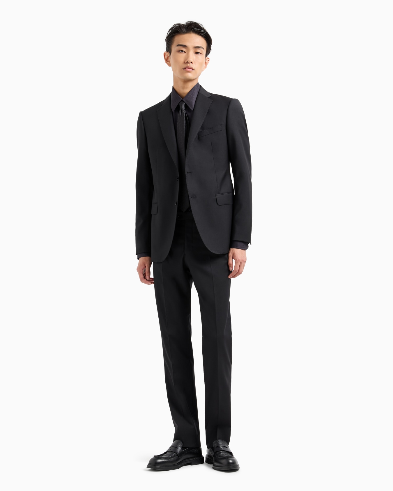 Cotton shirt with a jacquard motif Slide 3