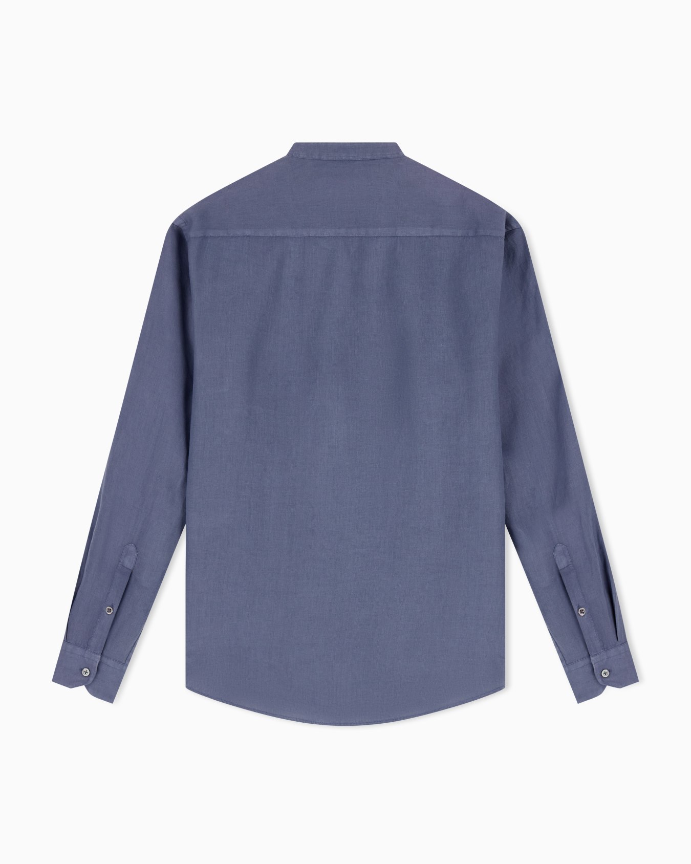 Camisa de lino teñido en prenda con cuello de tira Diapositiva 4