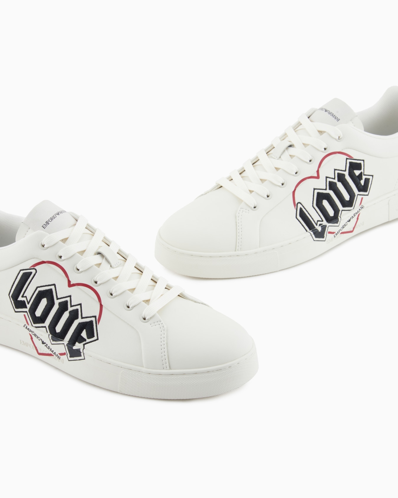 Leather sneakers with Valentine’s Day capsule collection LOVE print Slide 4