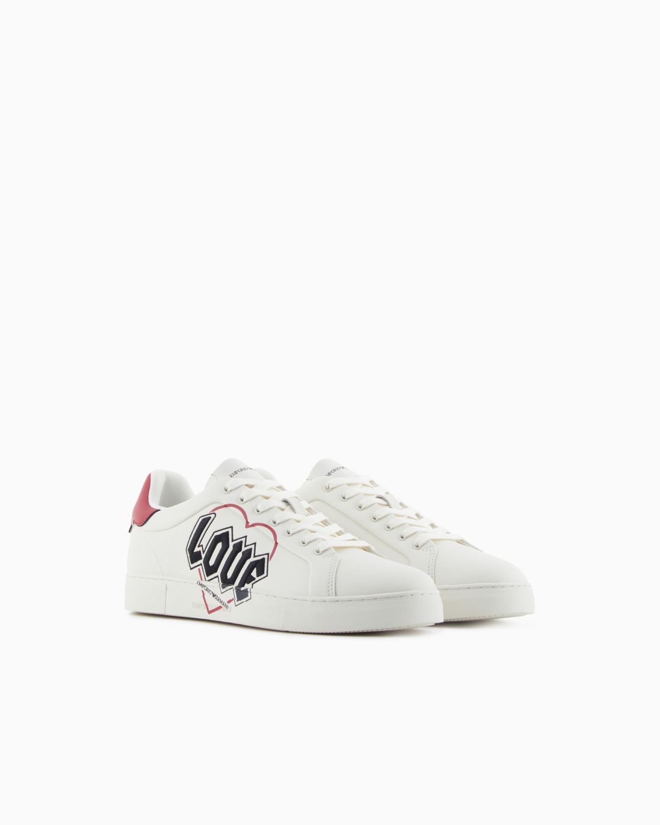 Leather sneakers with Valentine’s Day capsule collection LOVE print Slide 1