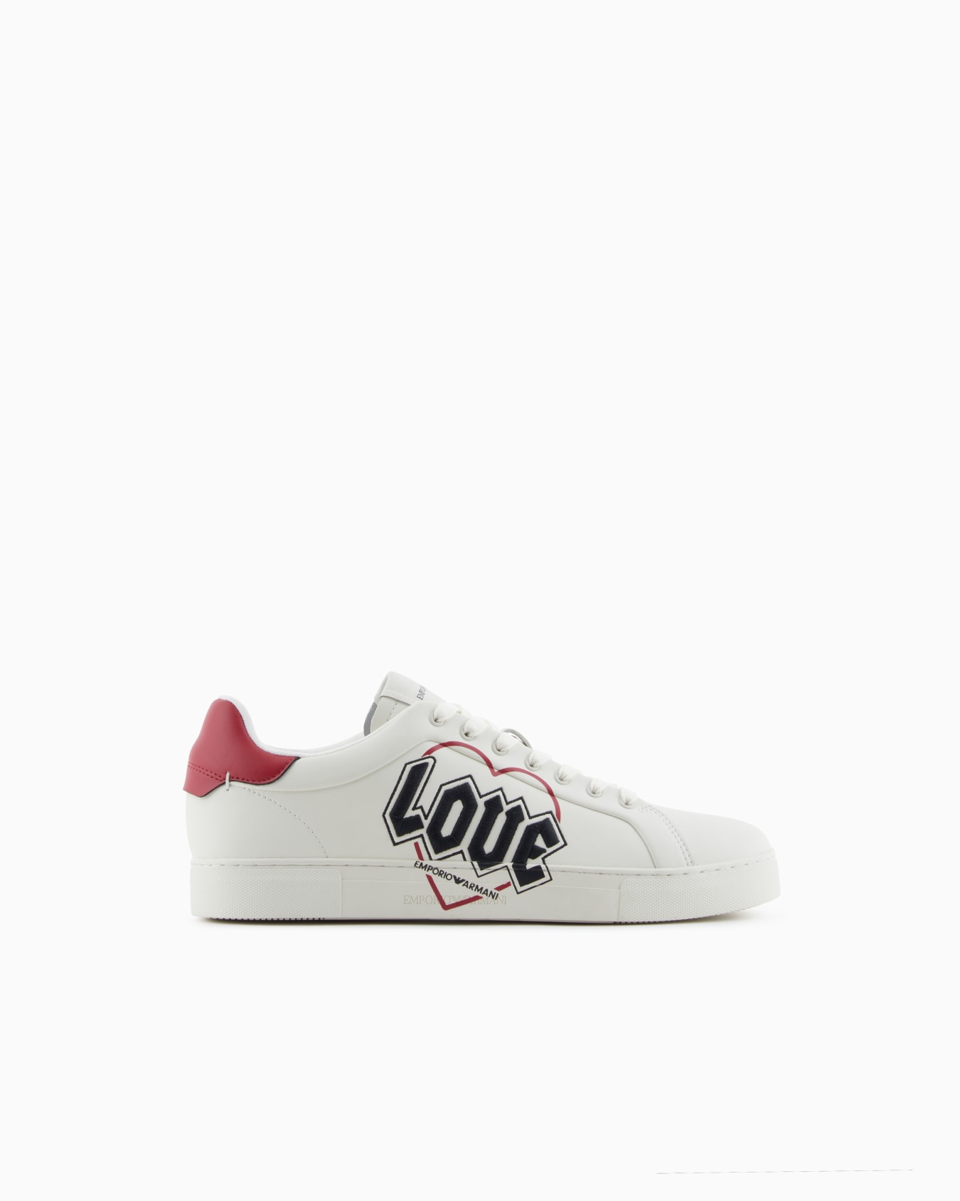 Leather sneakers with Valentine’s Day capsule collection LOVE print Slide 0