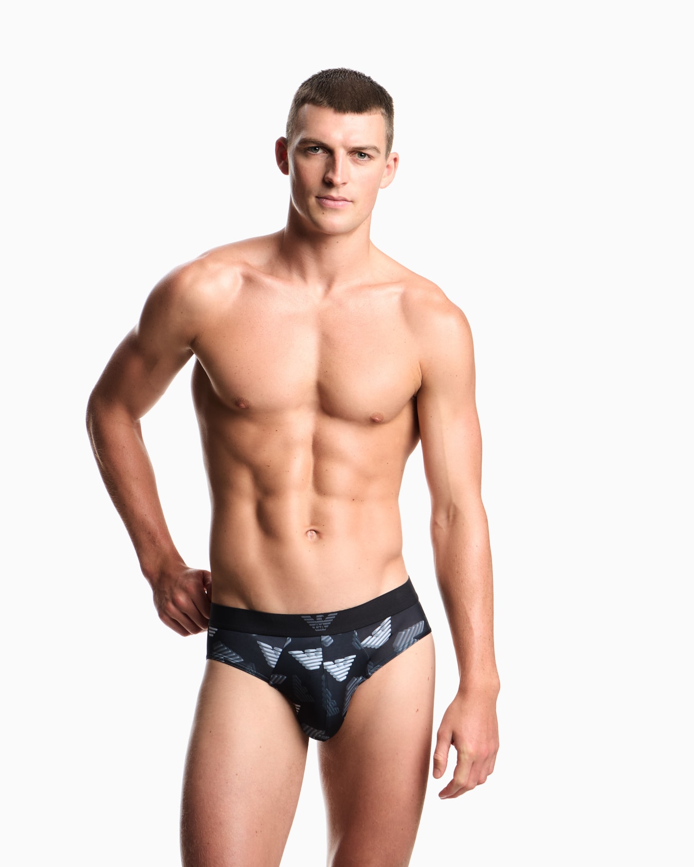 ASV all-over print recycled microfibre briefs Slide 1