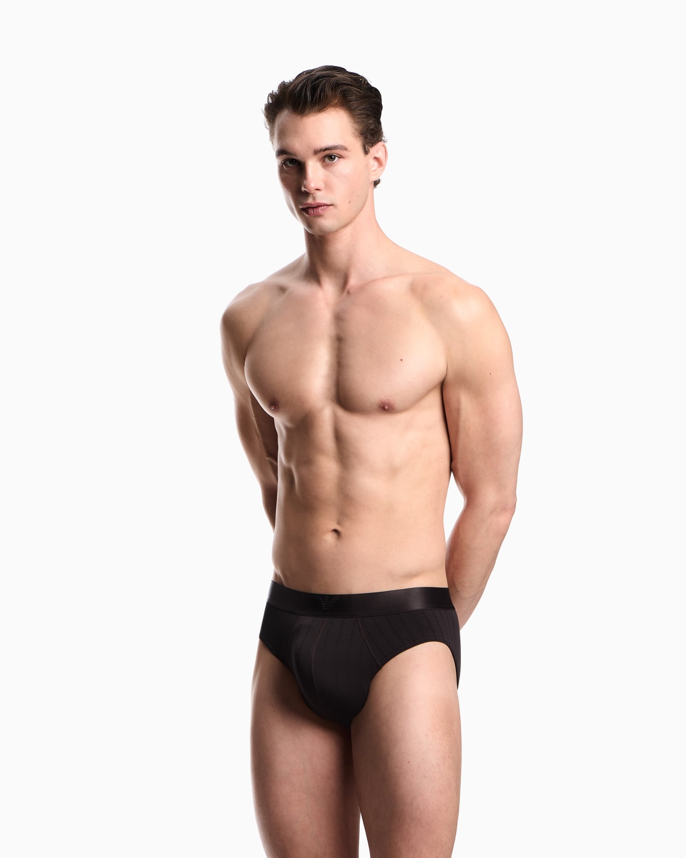 Winter stripe modal-blend briefs Slide 1