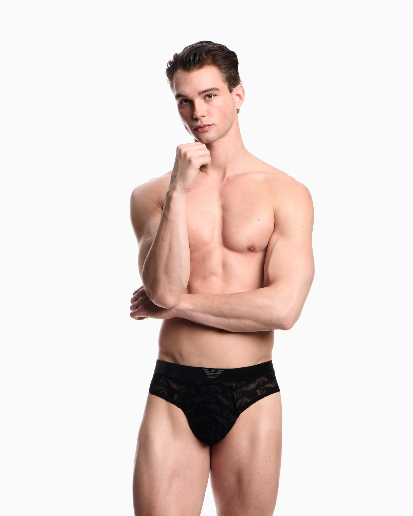 Devoré velvet briefs Slide 1