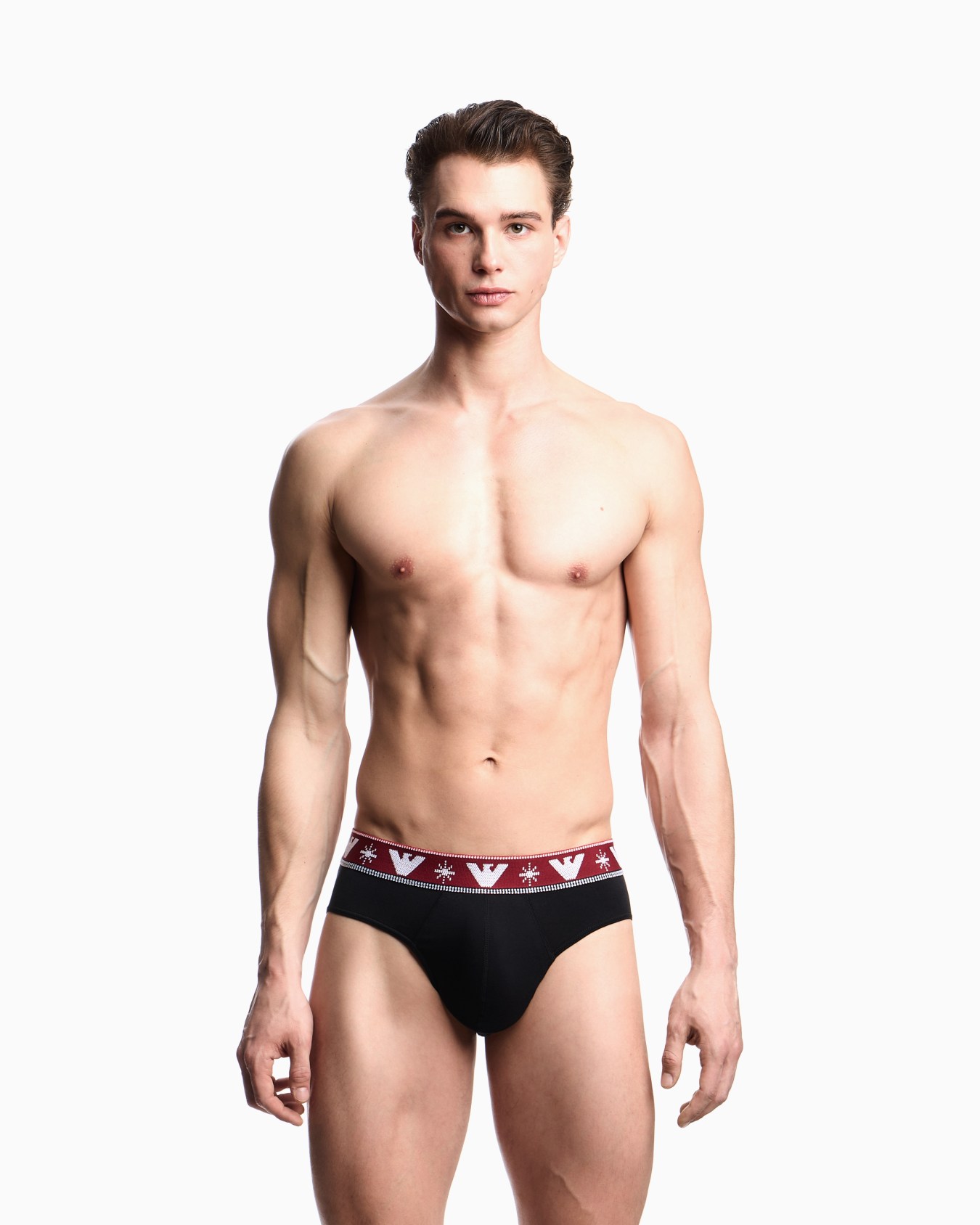 Two-pack of Holidays jacquard jersey briefs Slide 1