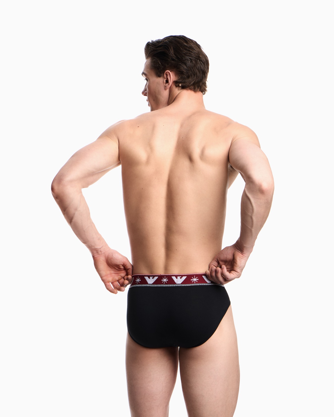 Two-pack of Holidays jacquard jersey briefs Slide 2