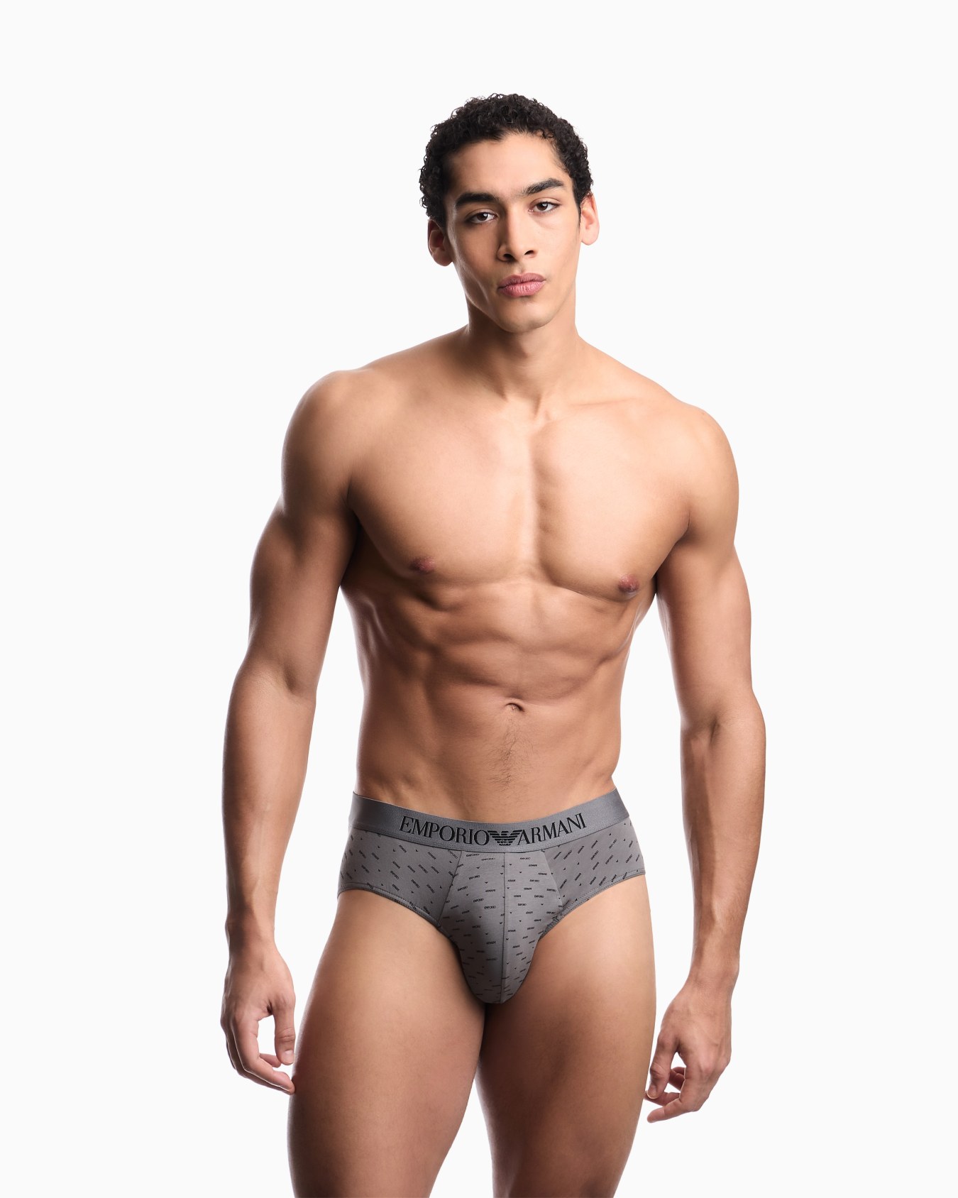 Two-pack of mixed pattern printed jersey briefs Slide 1