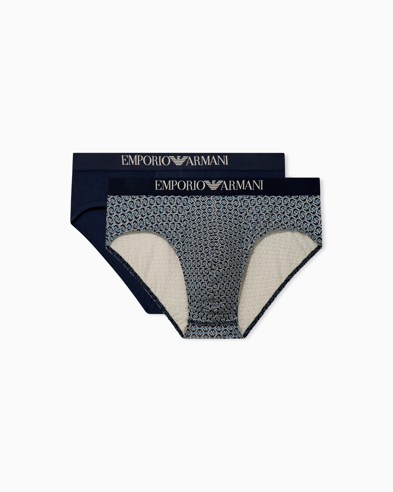 2-pack regular fit cotton jersey briefs with a pattern mix Slide 0