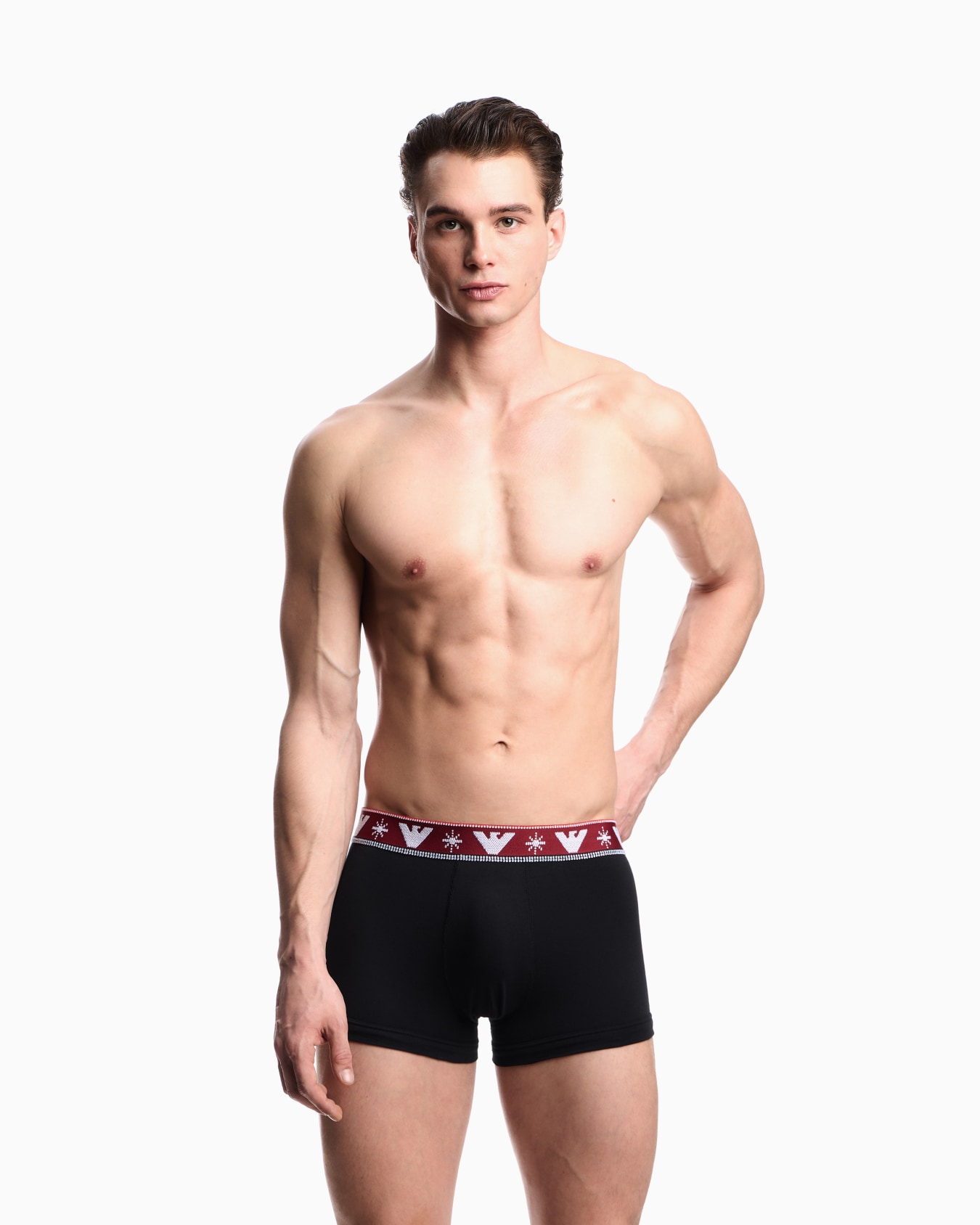 Two-pack of Holidays jacquard jersey boxer briefs Slide 1