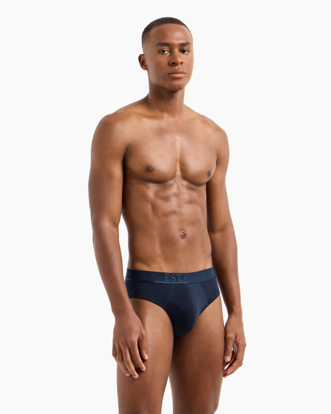 Three-pack of ASV Shiny logoband organic jersey briefs Slide 1