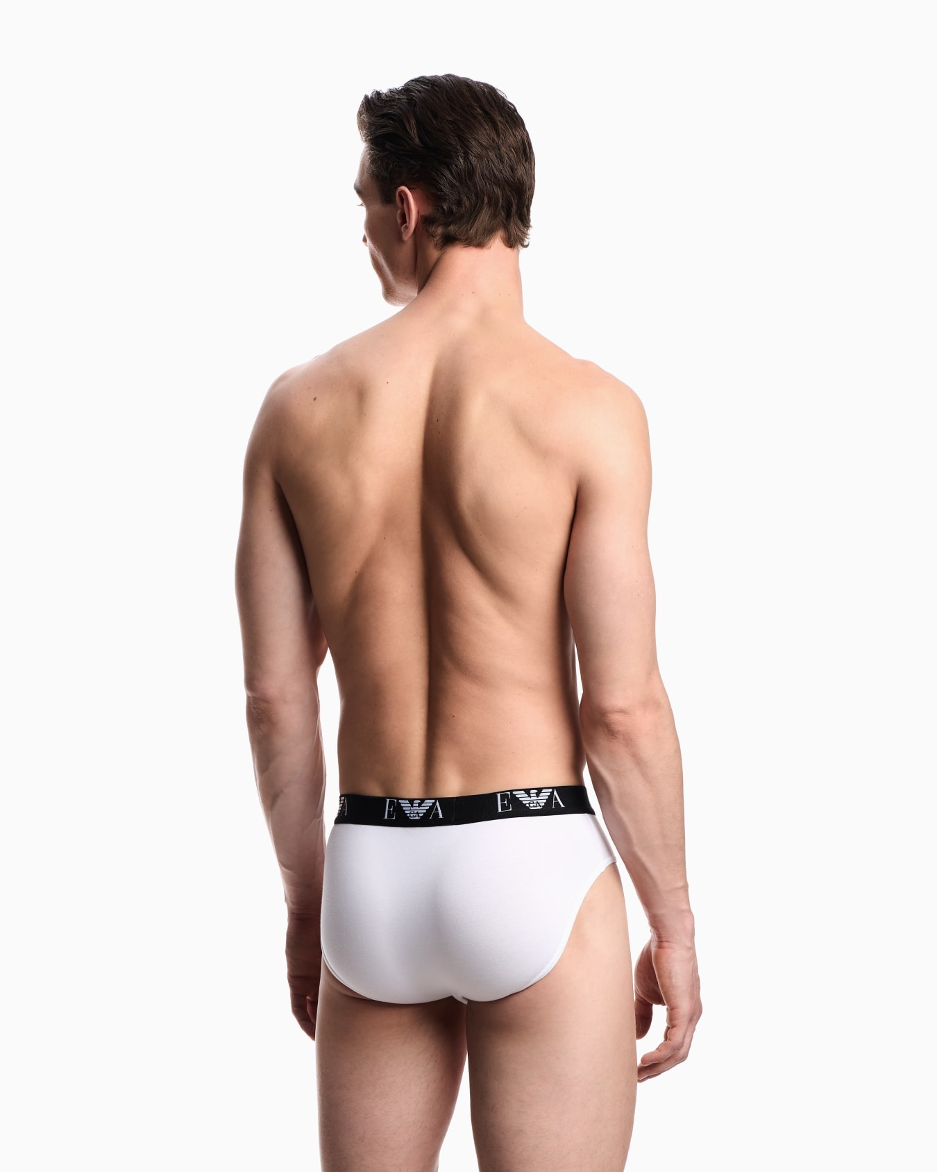 Three-pack of stretch jersey briefs with EA logoband Slide 2