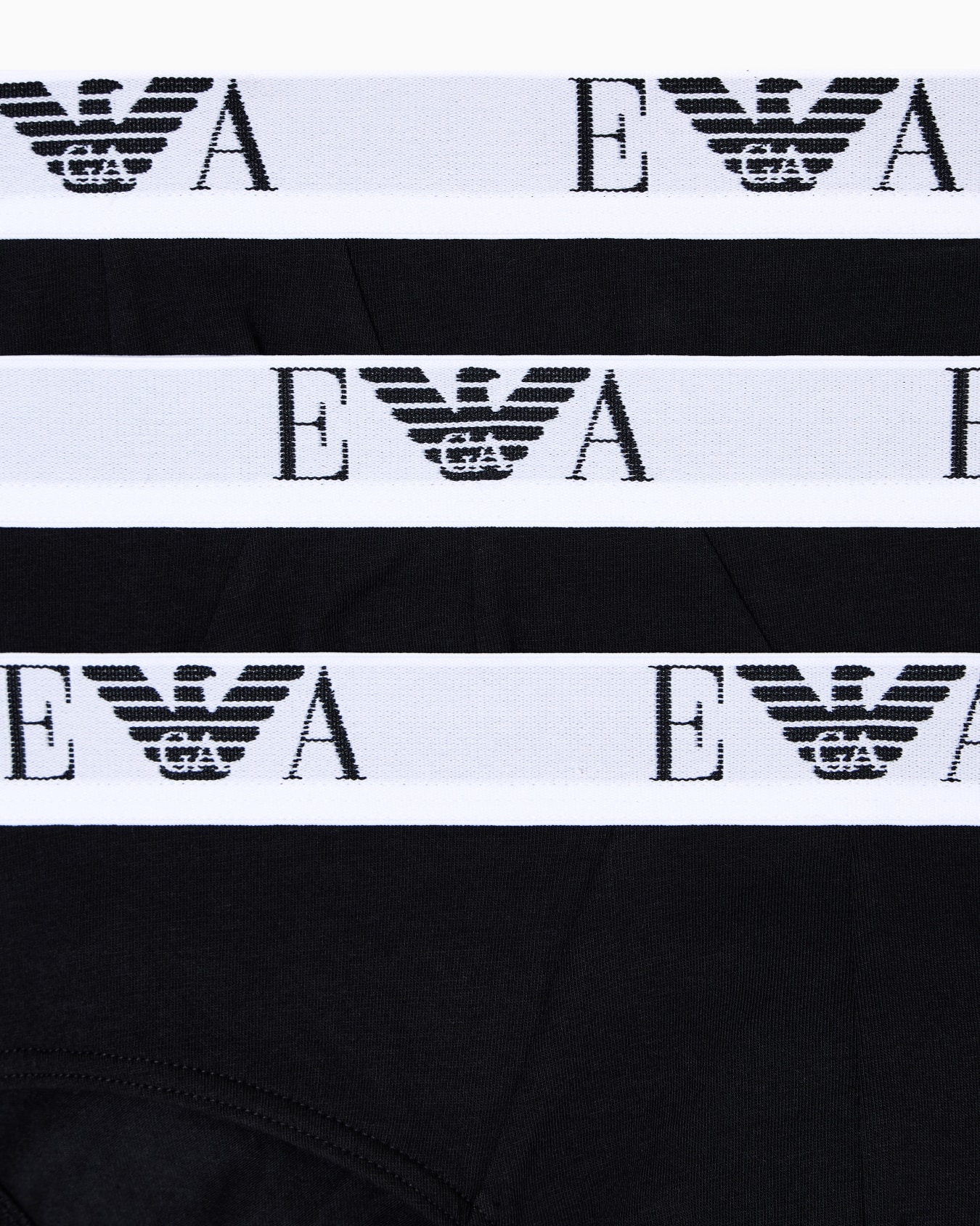 Three-pack of stretch jersey briefs with EA logoband Slide 3