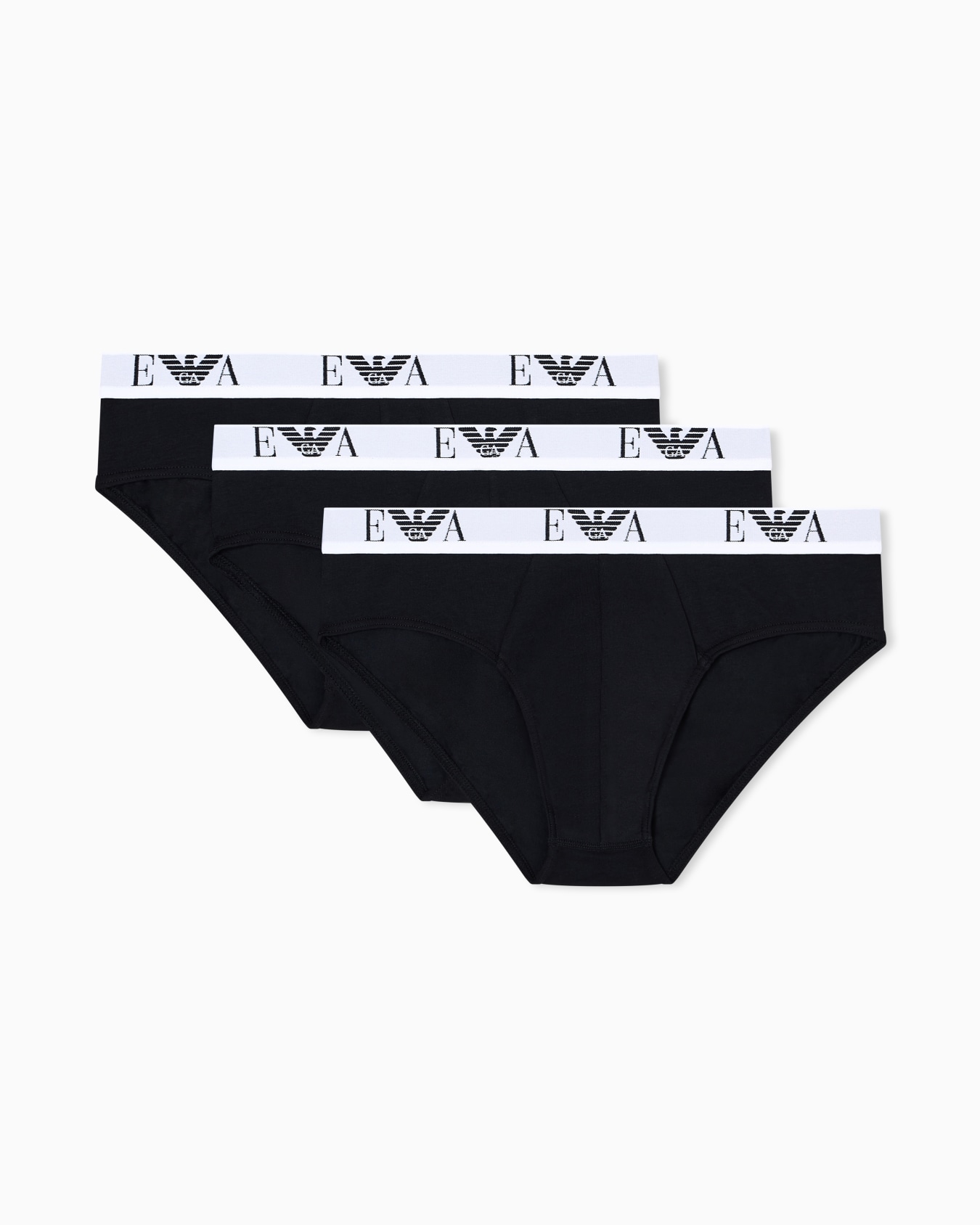 3er-Pack Slips aus Stretchjersey mit EA-Logoband Folie 0