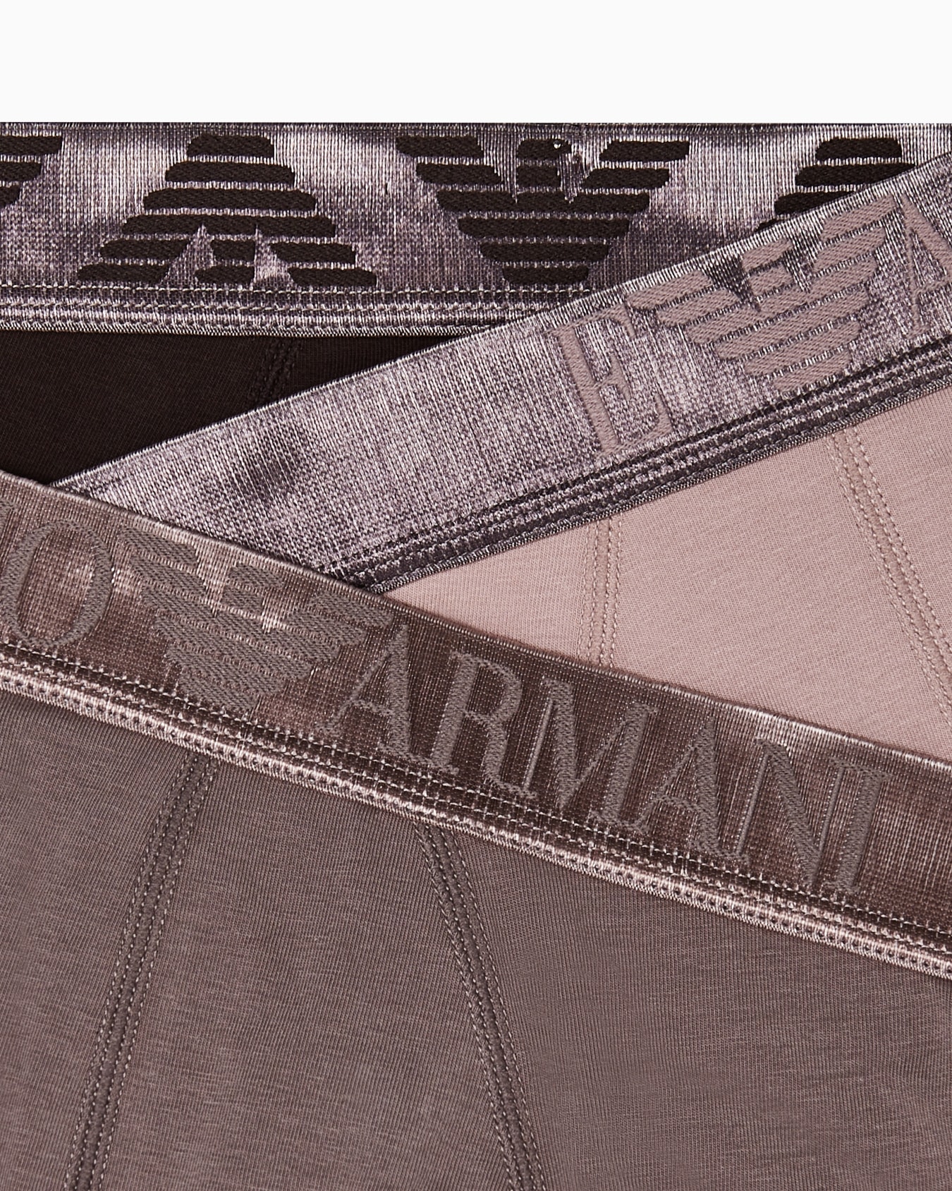 Three-pack of ASV Shiny logoband organic jersey briefs Slide 3