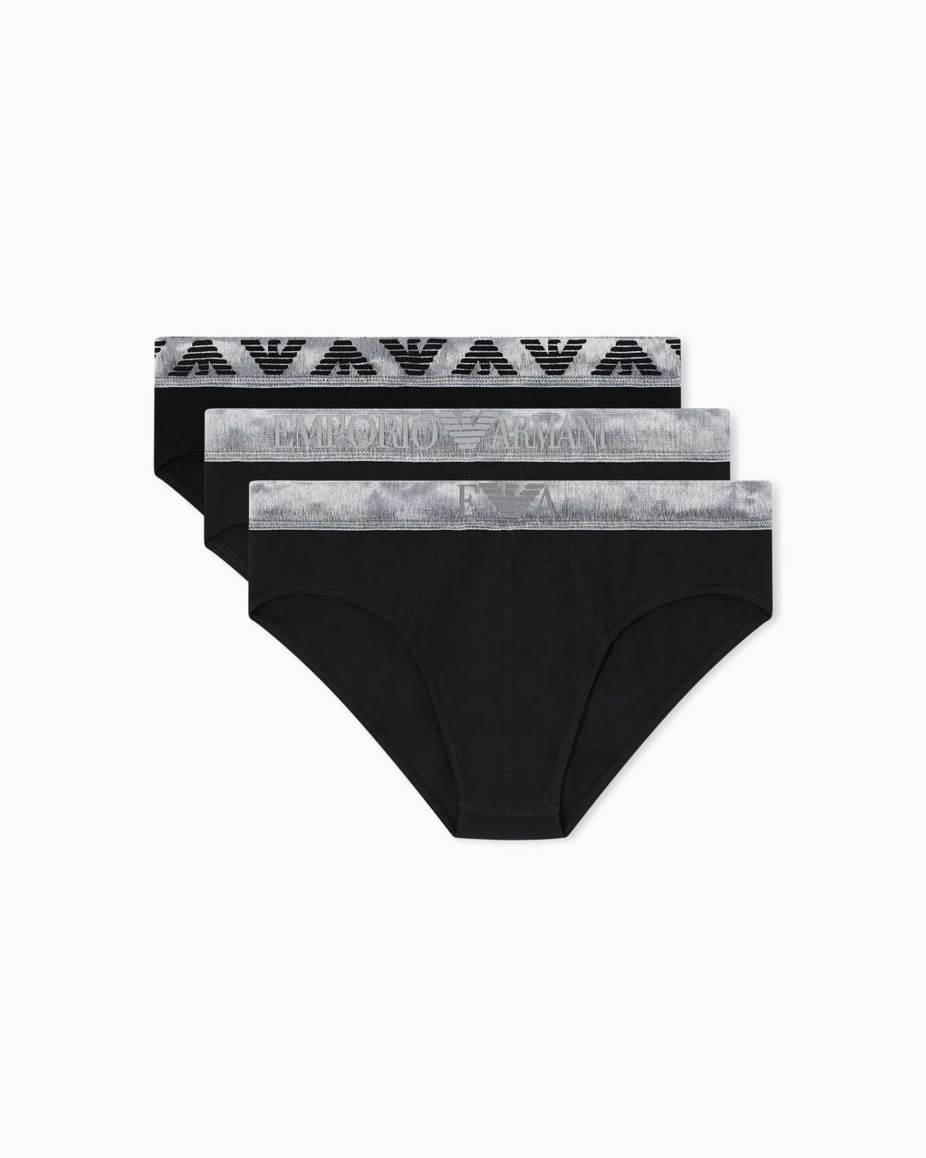 3er-Pack ASV Slips aus Bio-Jersey mit Shiny-Logotape Folie 0