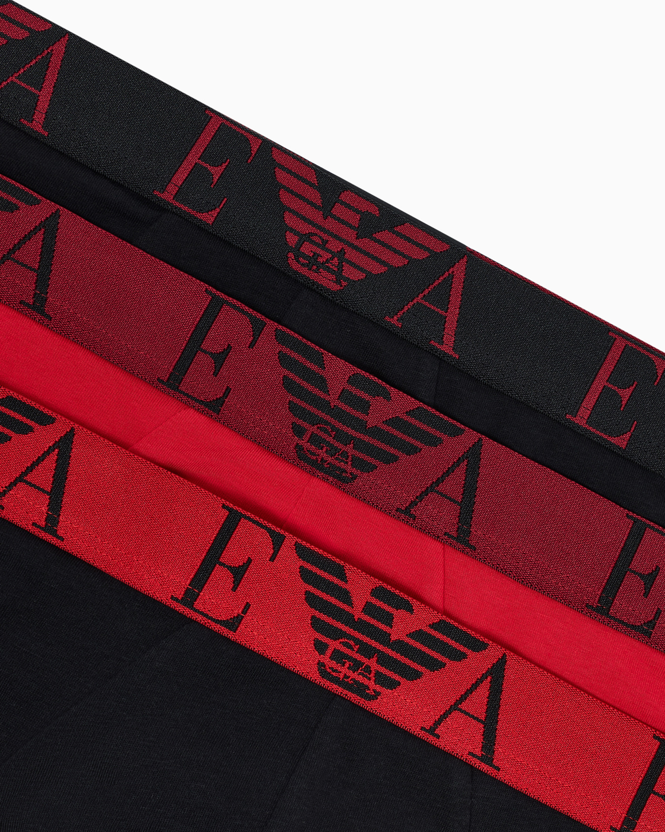 Three-pack of jersey briefs with a bold monogram waistband 슬라이드 3