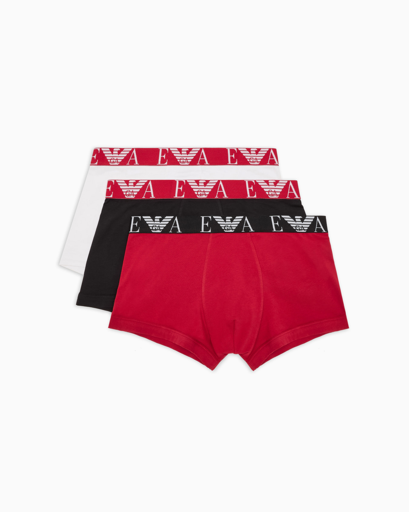 Three-pack of boxer briefs with bold monogram logo Slide 0