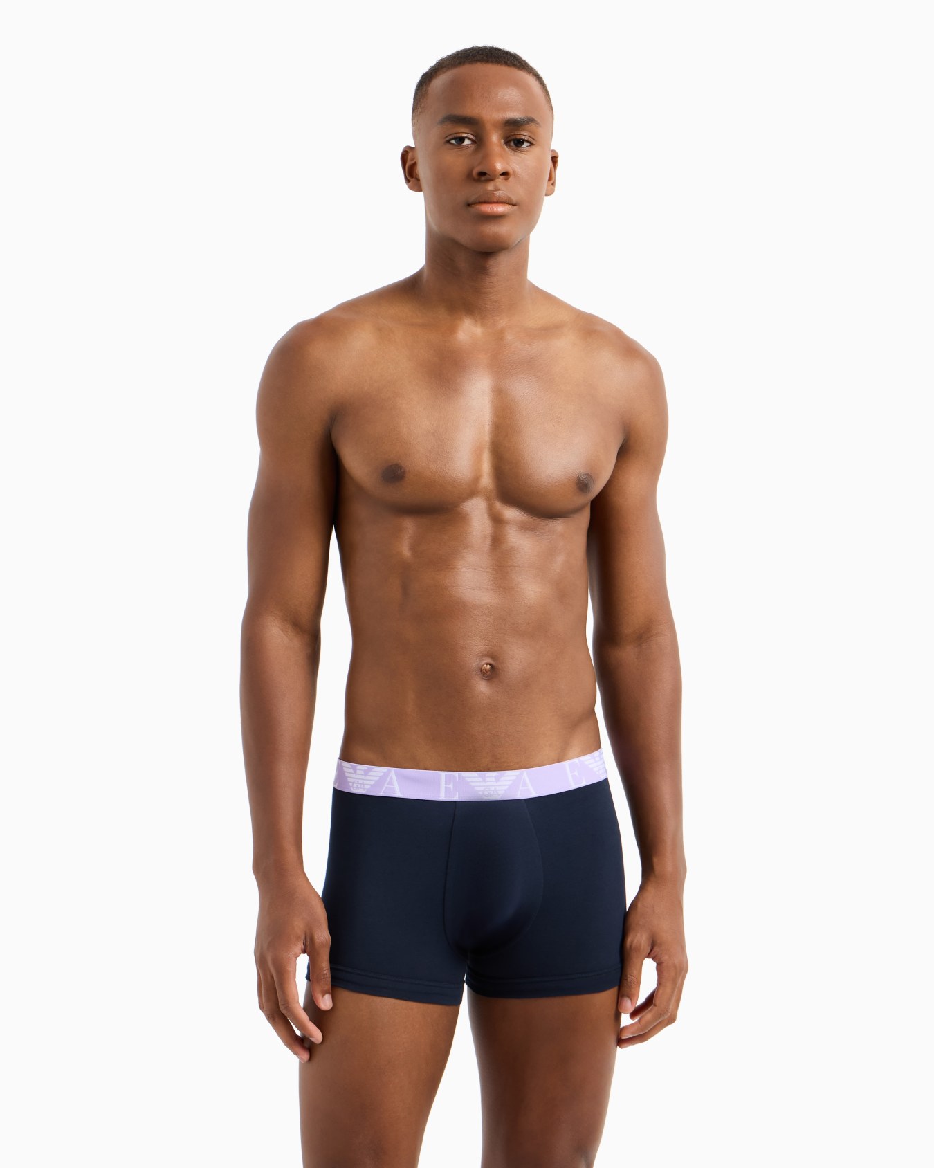 Three-pack of boxer briefs with bold monogram logo Slide 1