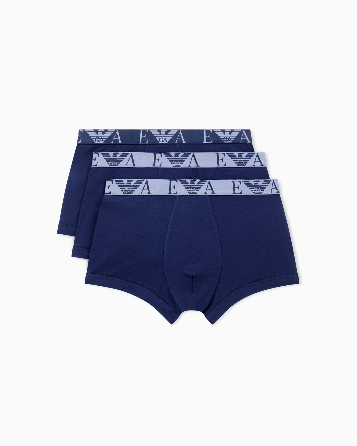 Three-pack of boxer briefs with bold monogram logo Slide 0