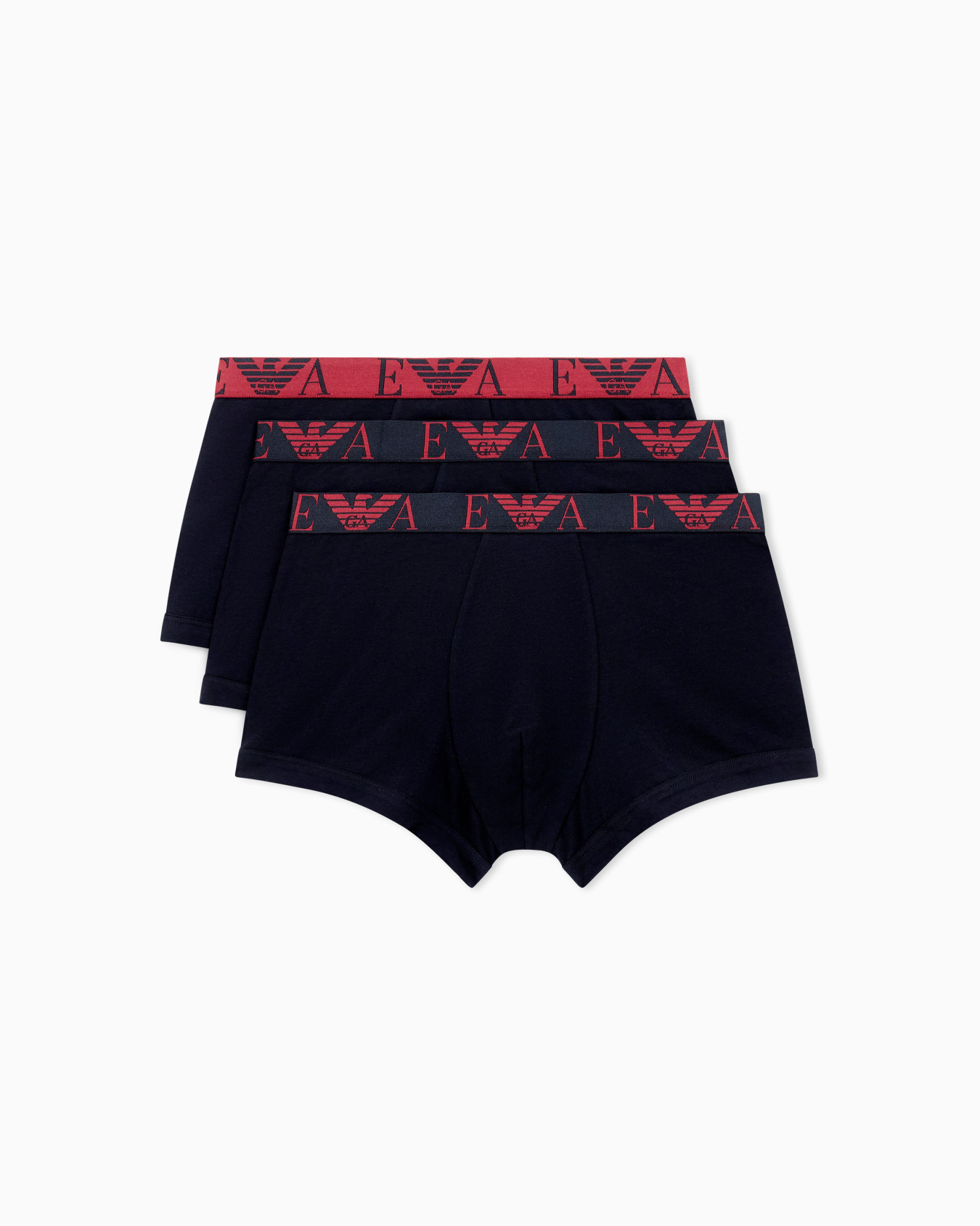 Three-pack of boxer briefs with bold monogram logo Slide 0