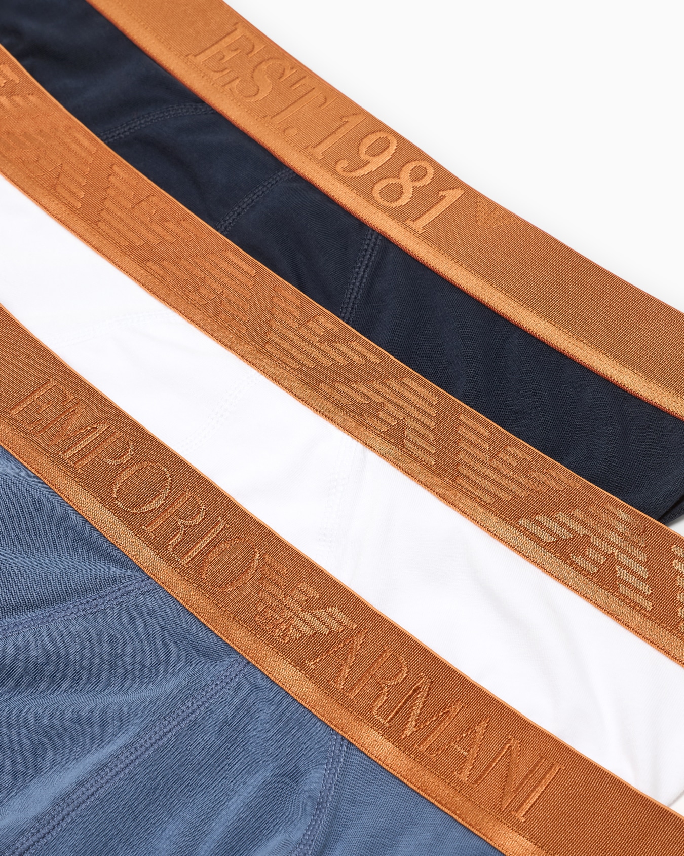 Lot de 3 boxers en jersey biologique avec bande brillante à logo ASV Diapositive 3