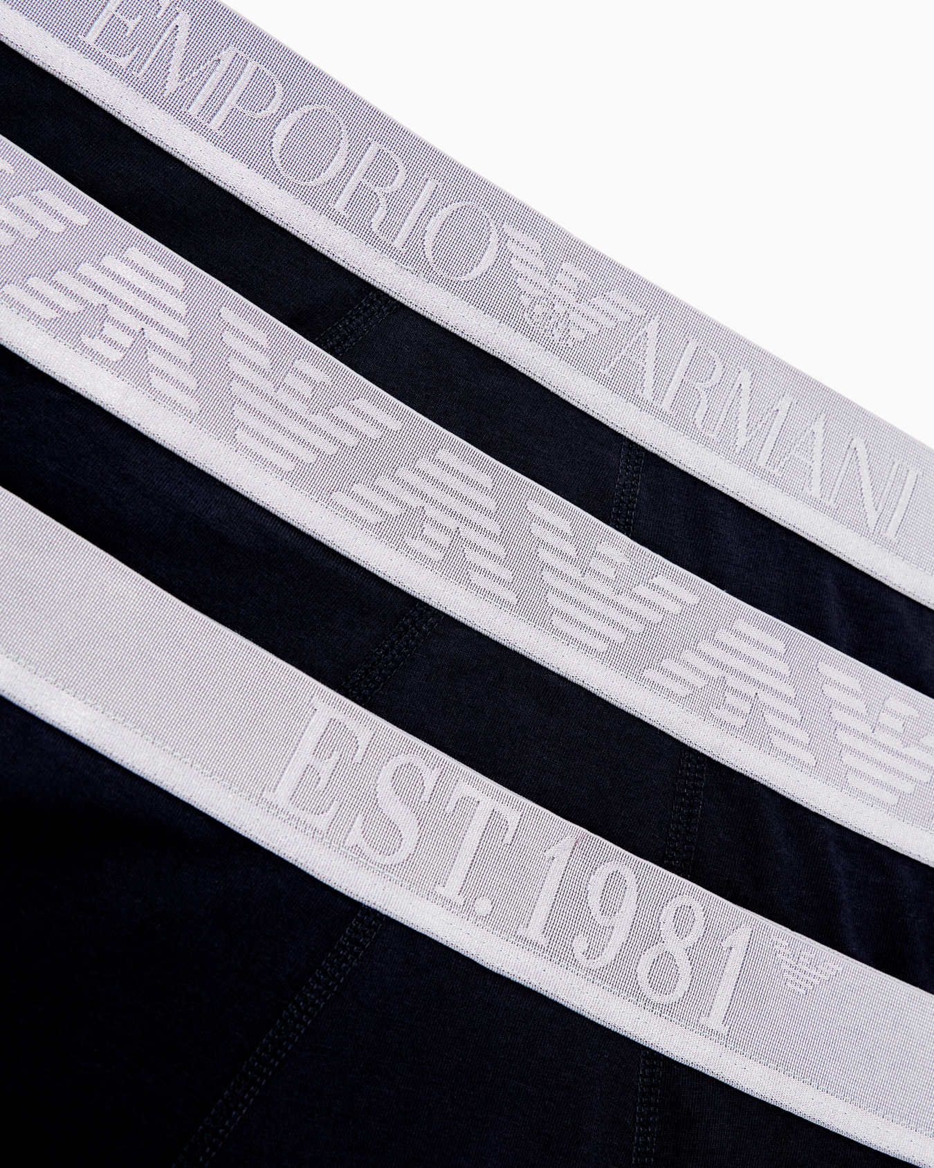 Three-pack of ASV Shiny logoband organic jersey boxer briefs Slide 3