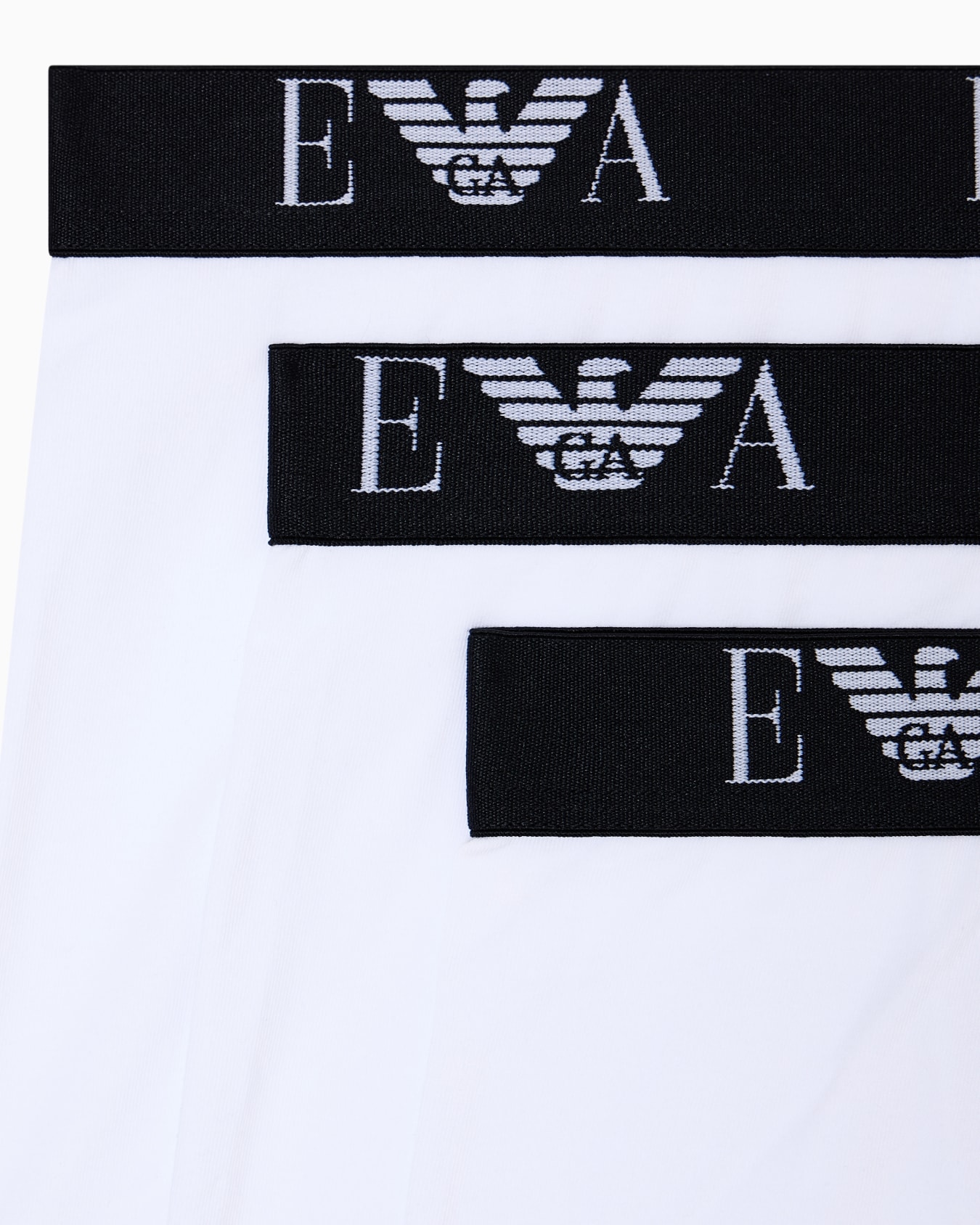 Three-pack of stretch jersey boxer briefs with EA logoband Slide 3