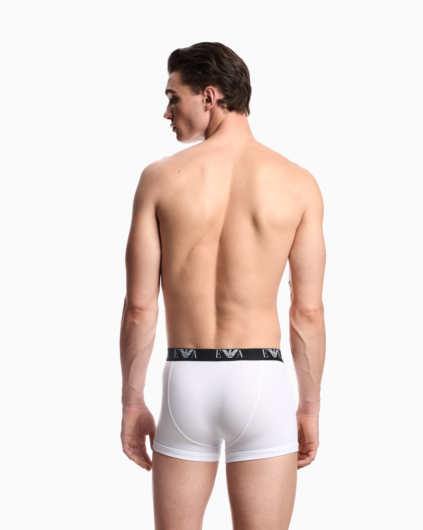 Three-pack of stretch jersey boxer briefs with EA logoband Slide 2