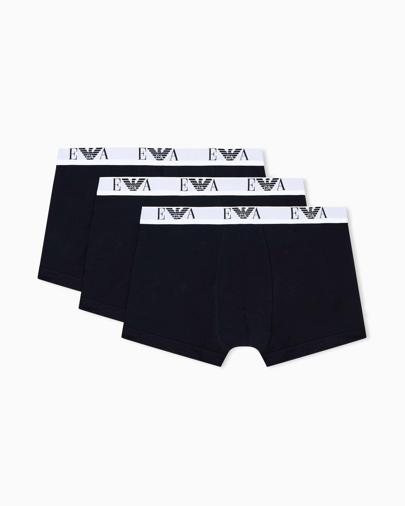 Three-pack of stretch jersey boxer briefs with EA logoband Slide 0